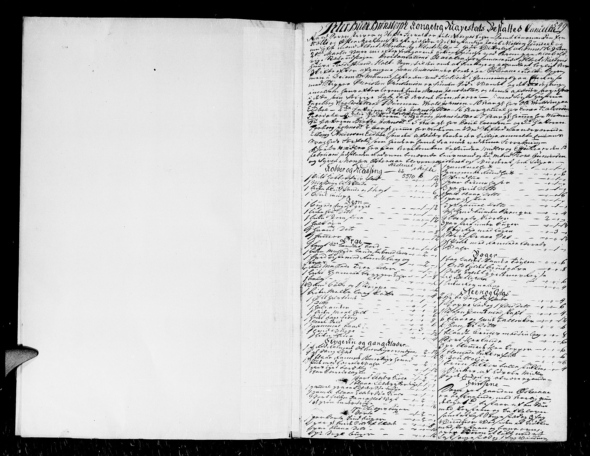 Nedenes sorenskriveri før 1824, SAK/1221-0007/H/Hc/L0033: Skifteprotokoll med register nr 22a, 1767-1772, p. 549