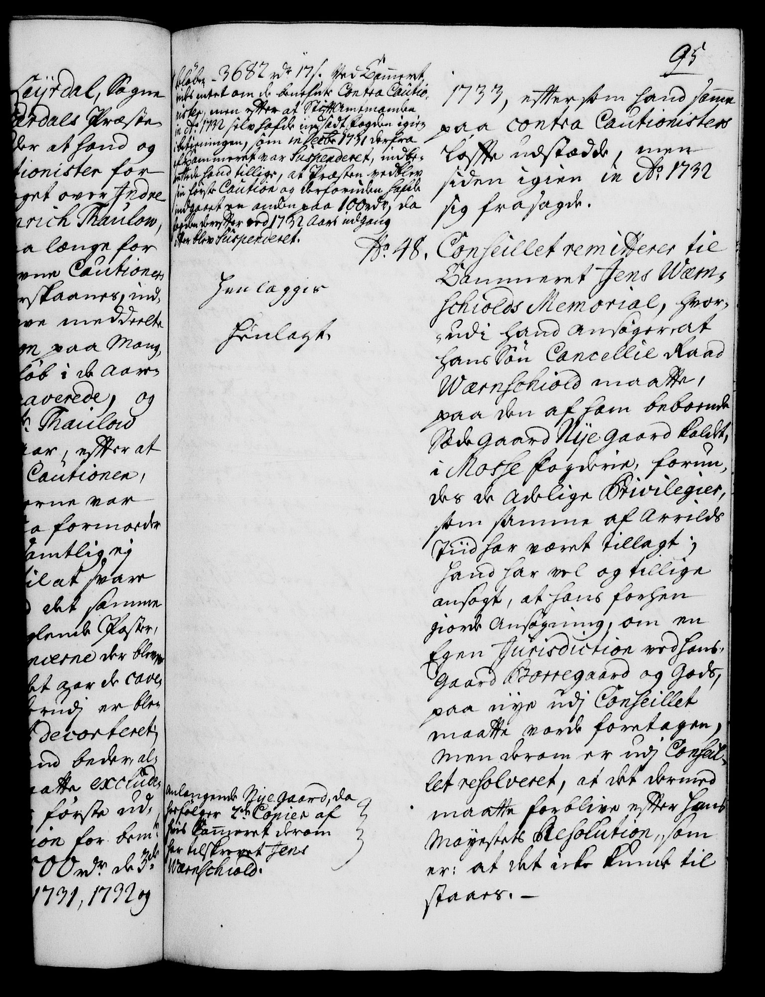 Rentekammeret, Kammerkanselliet, RA/EA-3111/G/Gh/Gha/L0019: Norsk ekstraktmemorialprotokoll (merket RK 53.64), 1736-1737, p. 95