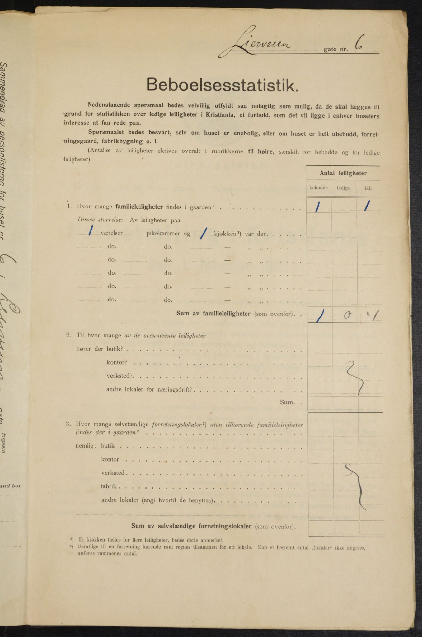 OBA, Municipal Census 1915 for Kristiania, 1915, p. 56999