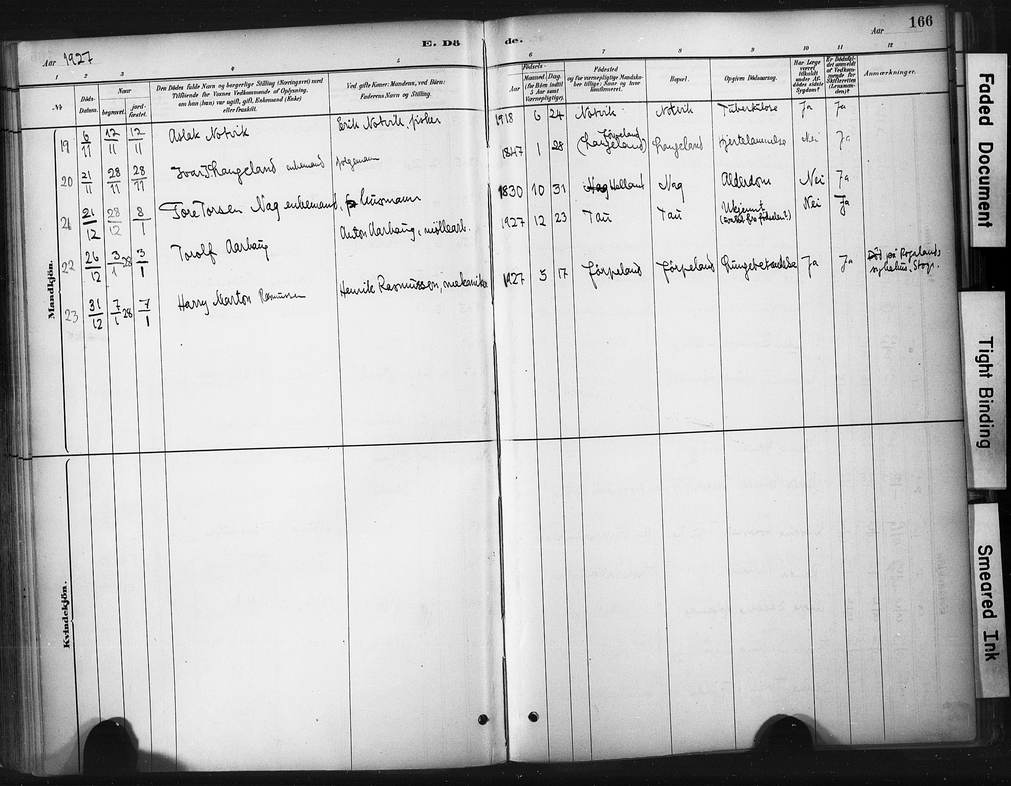 Strand sokneprestkontor, SAST/A-101828/H/Ha/Haa/L0010: Parish register (official) no. A 10, 1882-1929, p. 166