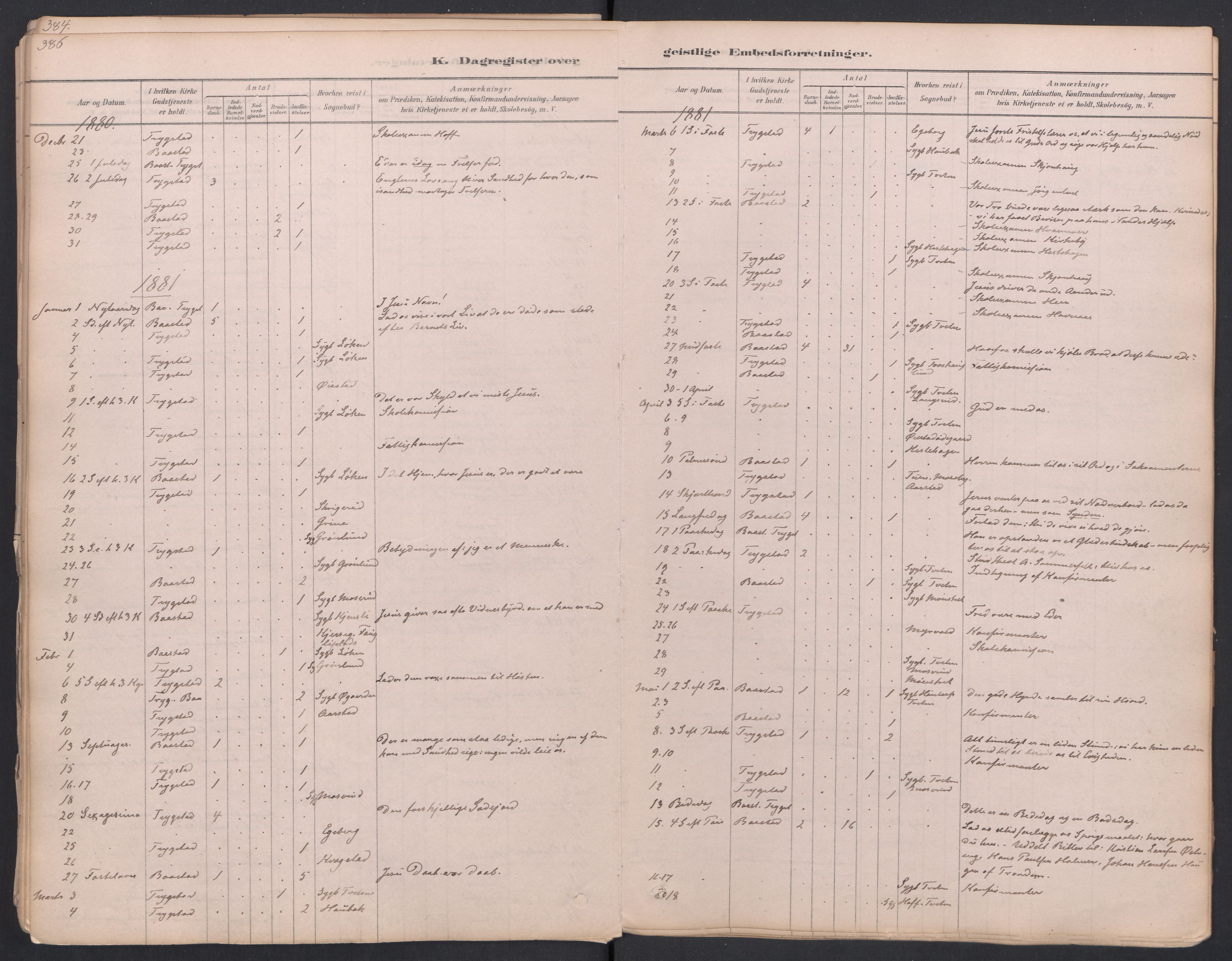 Trøgstad prestekontor Kirkebøker, AV/SAO-A-10925/F/Fa/L0010: Parish register (official) no. I 10, 1878-1898, p. 386