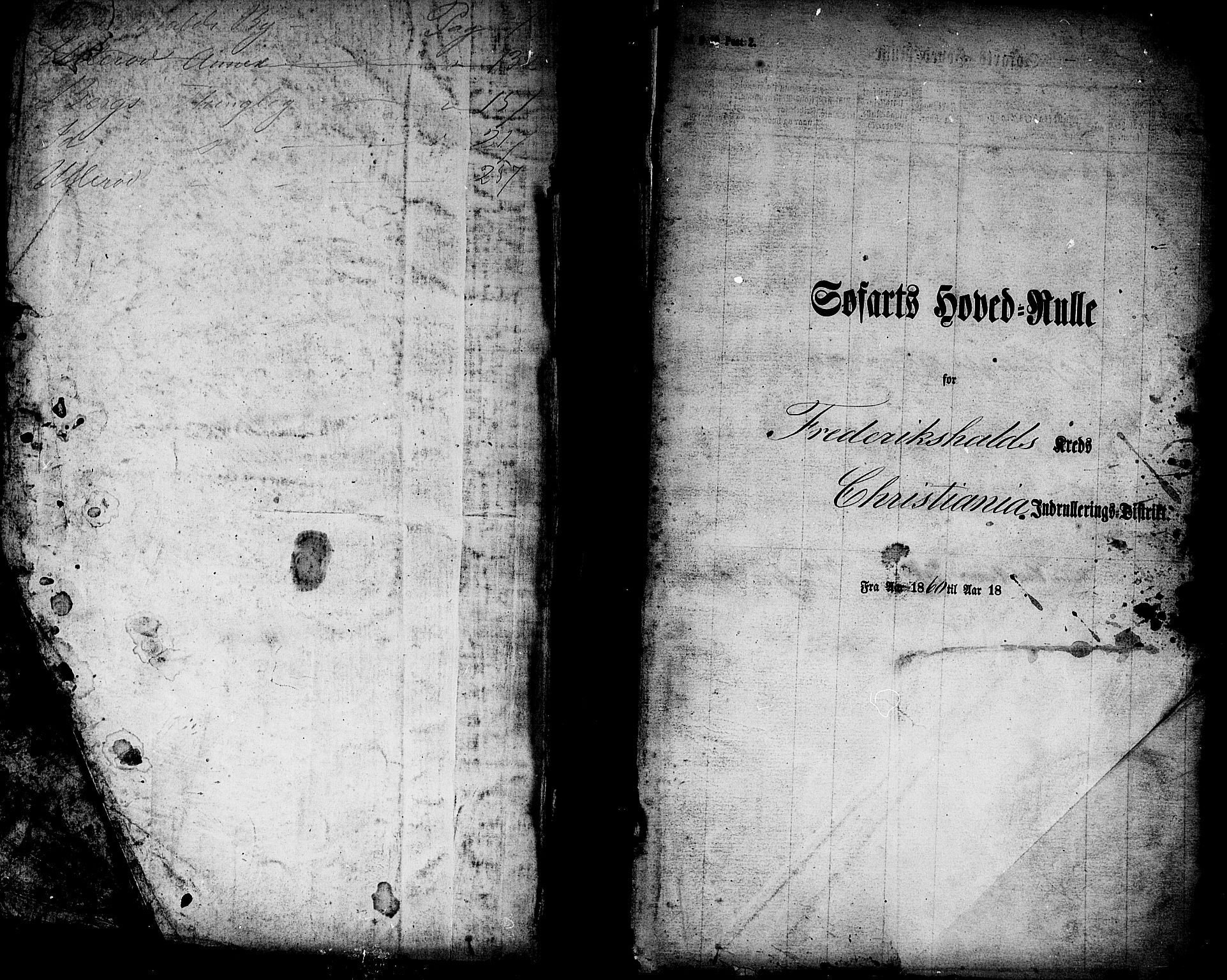 Halden mønstringskontor, AV/SAO-A-10569a/F/Fc/Fcb/L0001: Hovedrulle, 1860, p. 1