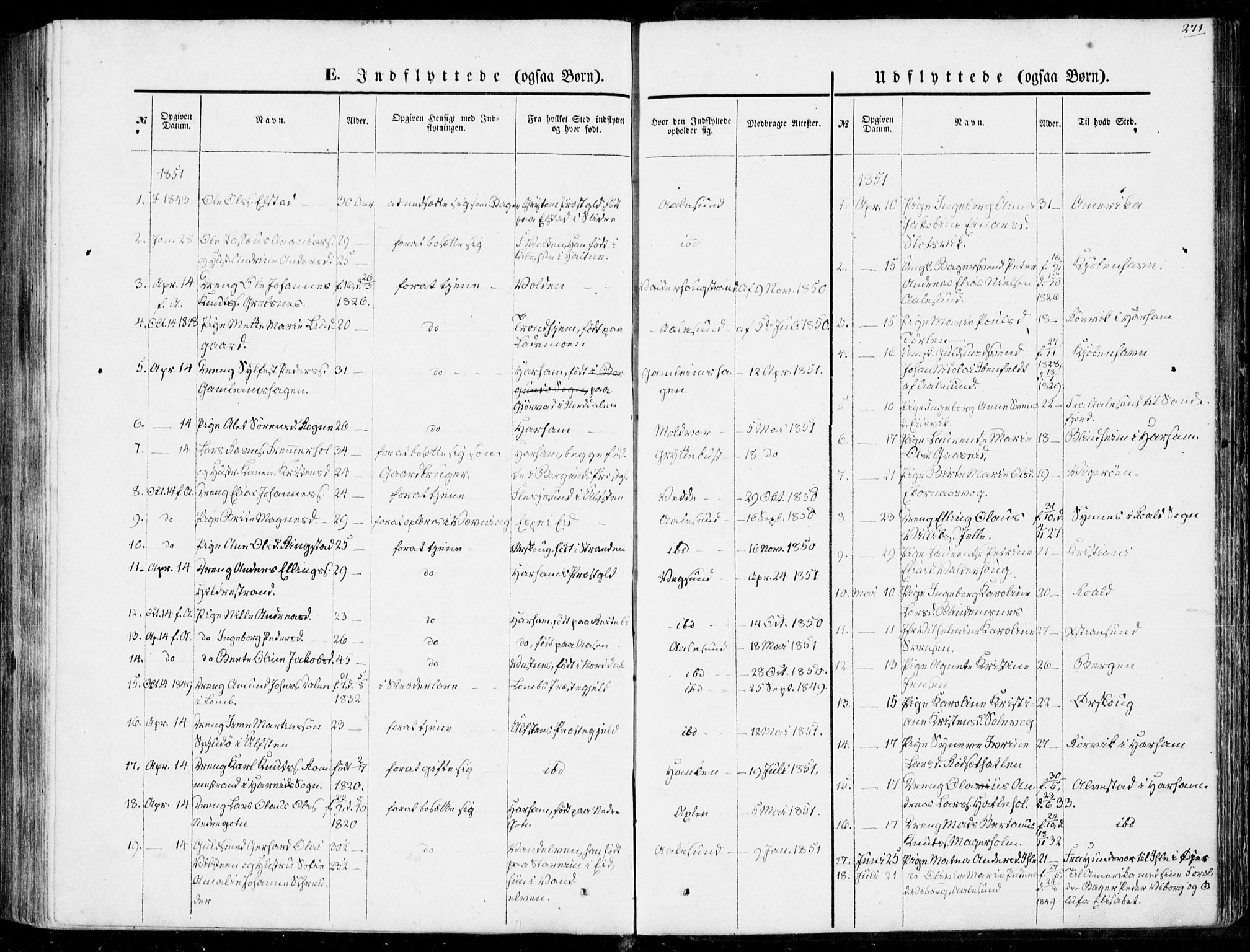 Ministerialprotokoller, klokkerbøker og fødselsregistre - Møre og Romsdal, AV/SAT-A-1454/528/L0397: Parish register (official) no. 528A08, 1848-1858, p. 271