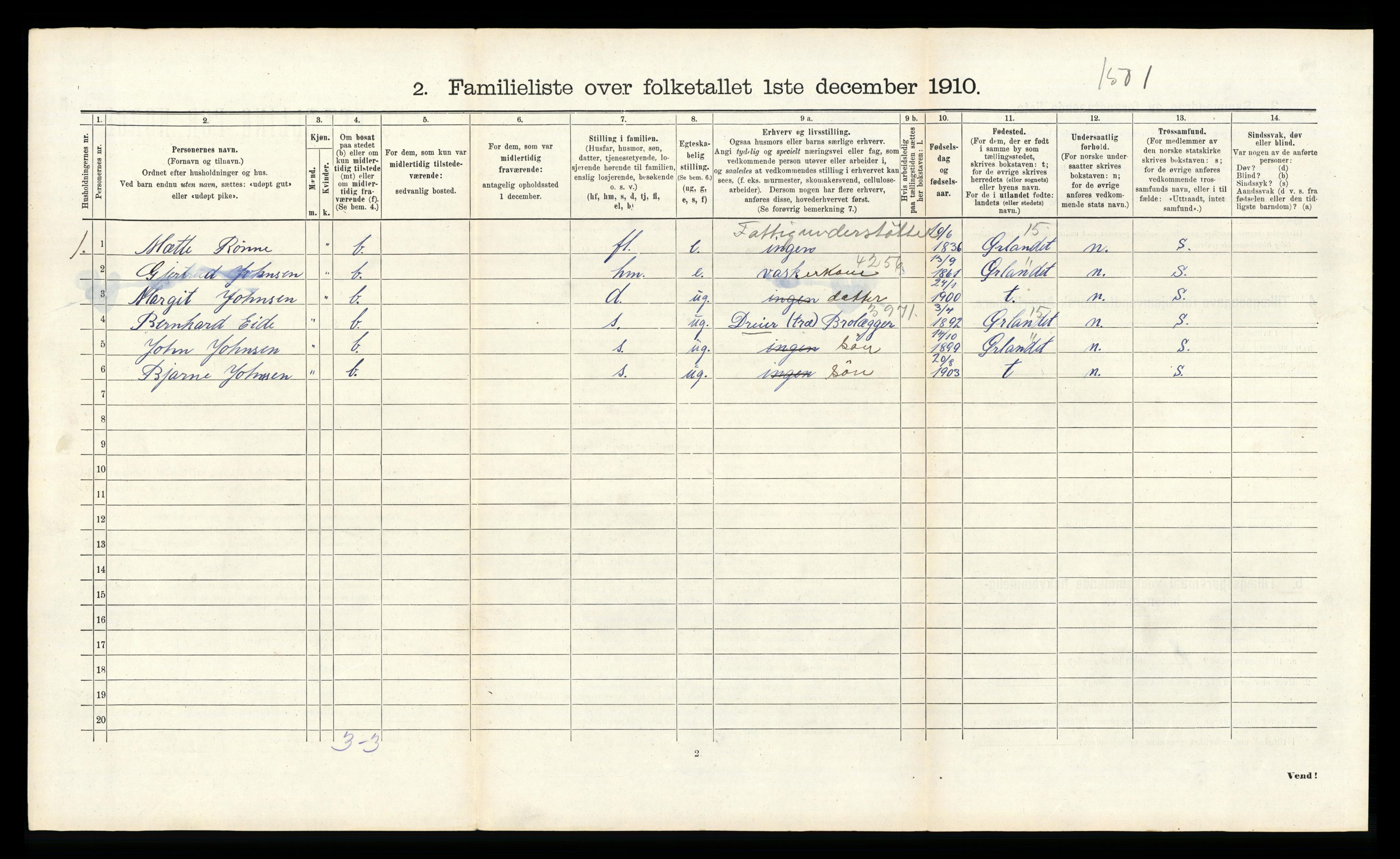 RA, 1910 census for Trondheim, 1910, p. 14350