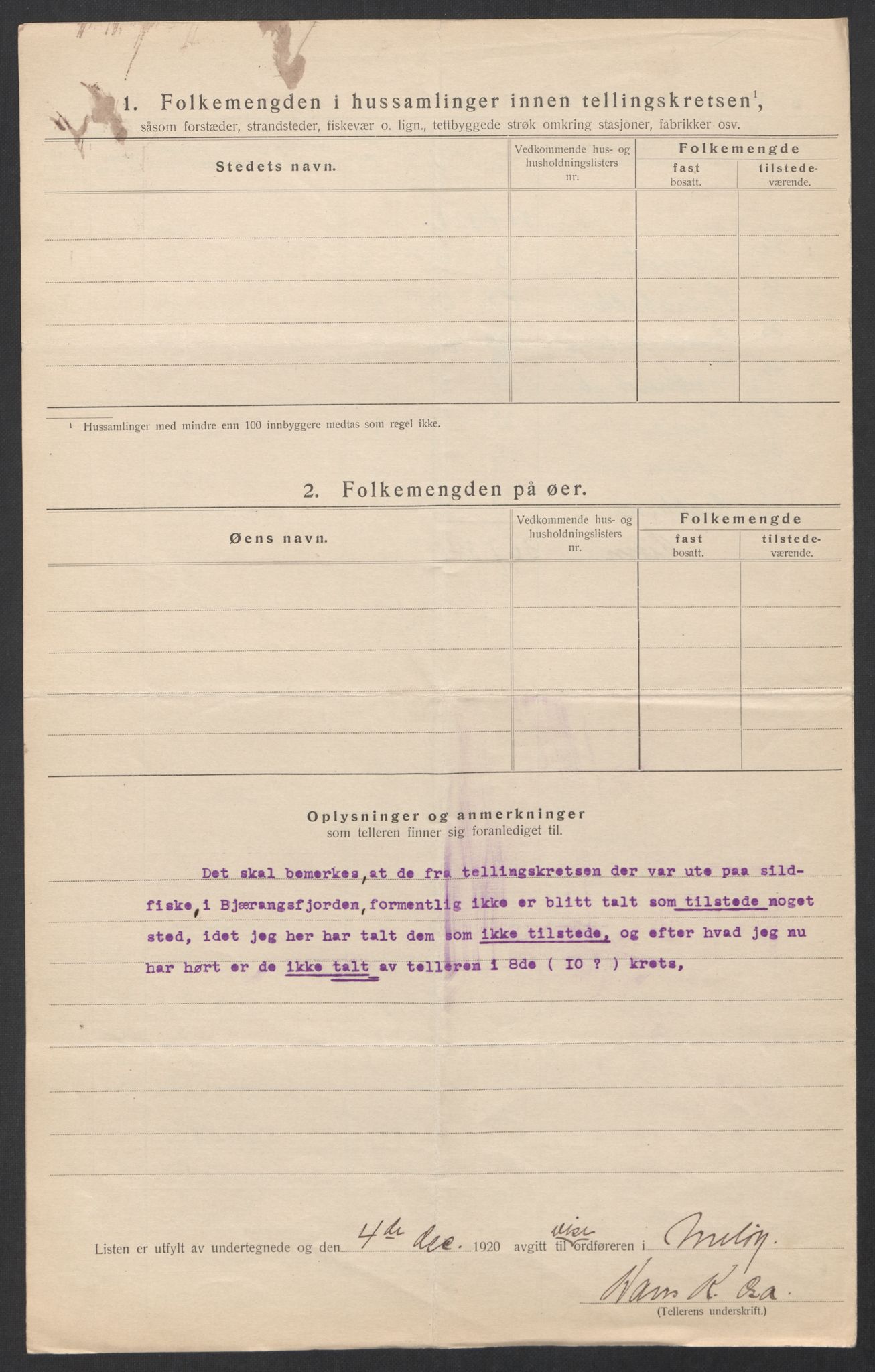 SAT, 1920 census for Meløy, 1920, p. 35