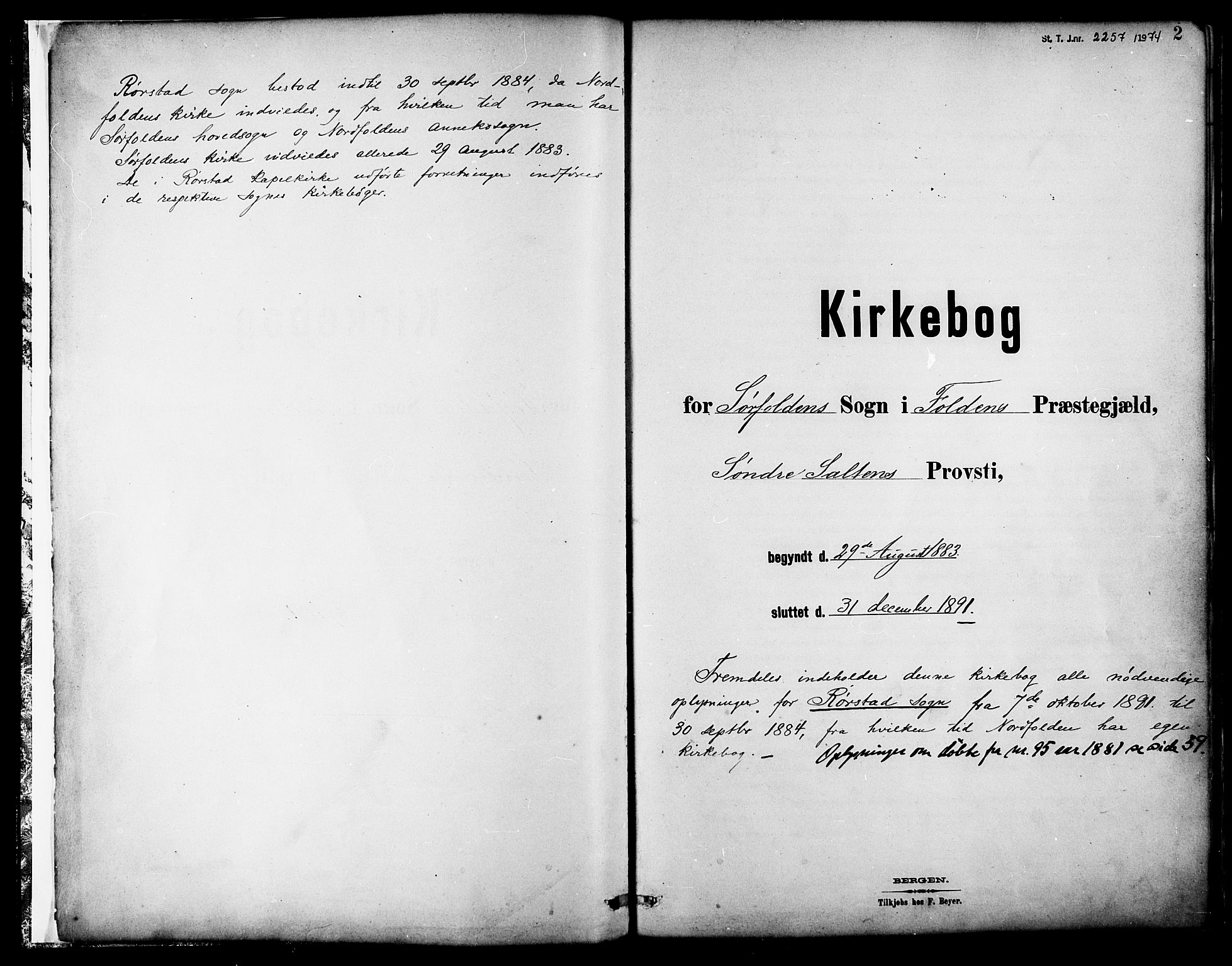 Ministerialprotokoller, klokkerbøker og fødselsregistre - Nordland, SAT/A-1459/854/L0778: Parish register (official) no. 854A01 /2, 1881-1888, p. 2