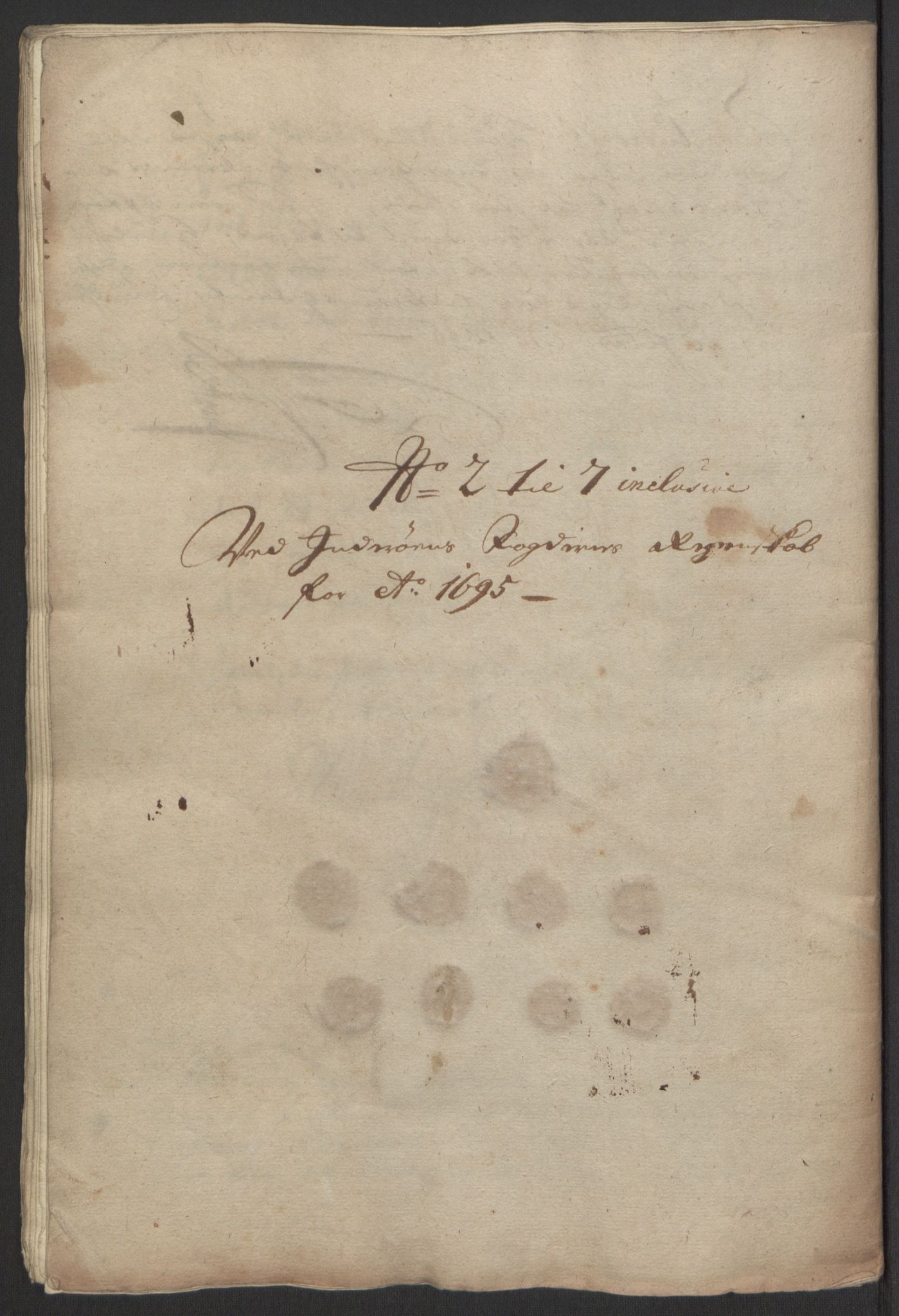 Rentekammeret inntil 1814, Reviderte regnskaper, Fogderegnskap, RA/EA-4092/R63/L4309: Fogderegnskap Inderøy, 1695-1697, p. 93