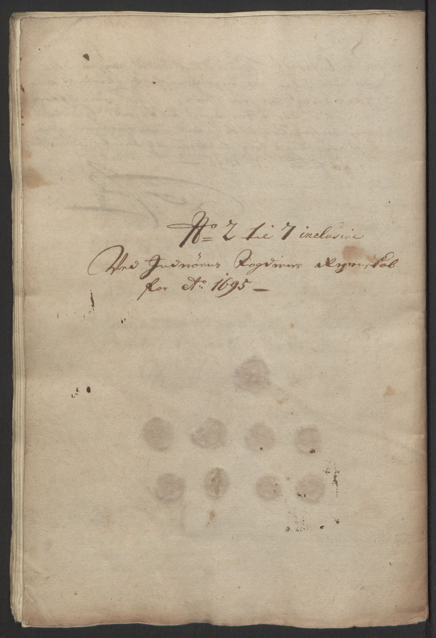 Rentekammeret inntil 1814, Reviderte regnskaper, Fogderegnskap, AV/RA-EA-4092/R63/L4309: Fogderegnskap Inderøy, 1695-1697, p. 93