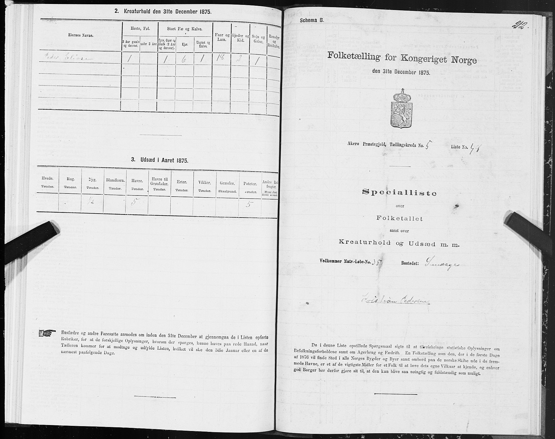 SAT, 1875 census for 1545P Aukra, 1875, p. 2212