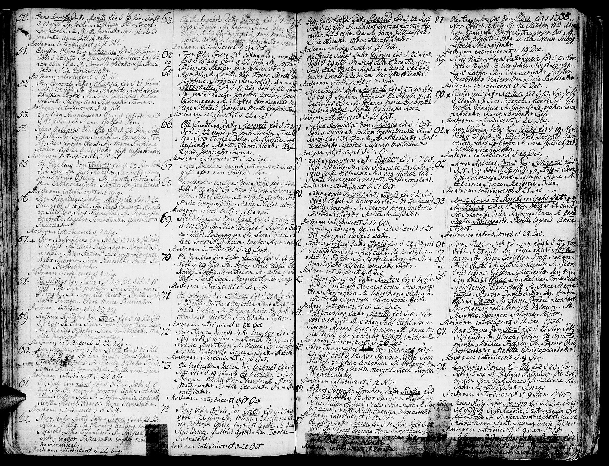 Ministerialprotokoller, klokkerbøker og fødselsregistre - Sør-Trøndelag, SAT/A-1456/681/L0925: Parish register (official) no. 681A03, 1727-1766, p. 35