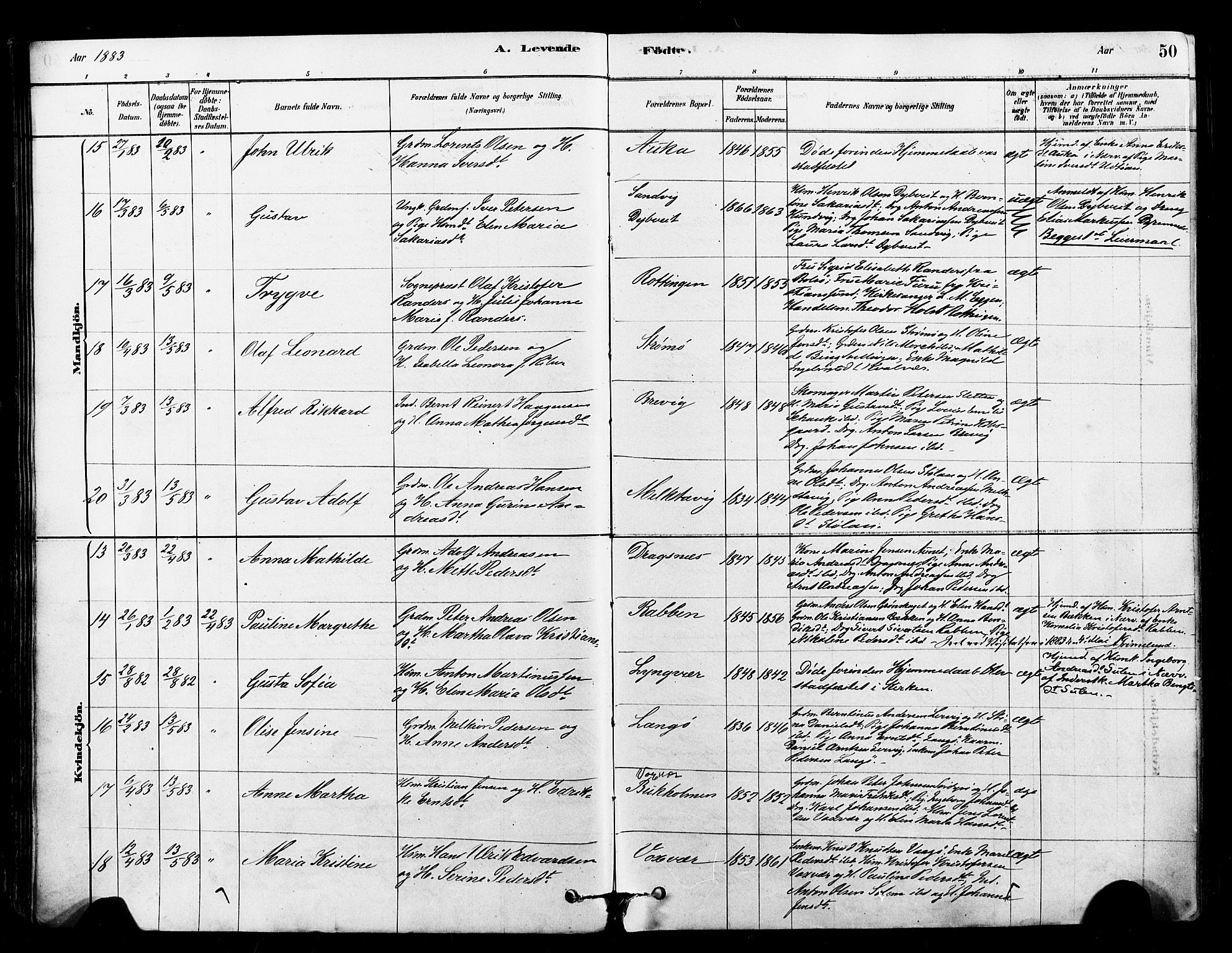 Ministerialprotokoller, klokkerbøker og fødselsregistre - Sør-Trøndelag, AV/SAT-A-1456/640/L0578: Parish register (official) no. 640A03, 1879-1889, p. 50