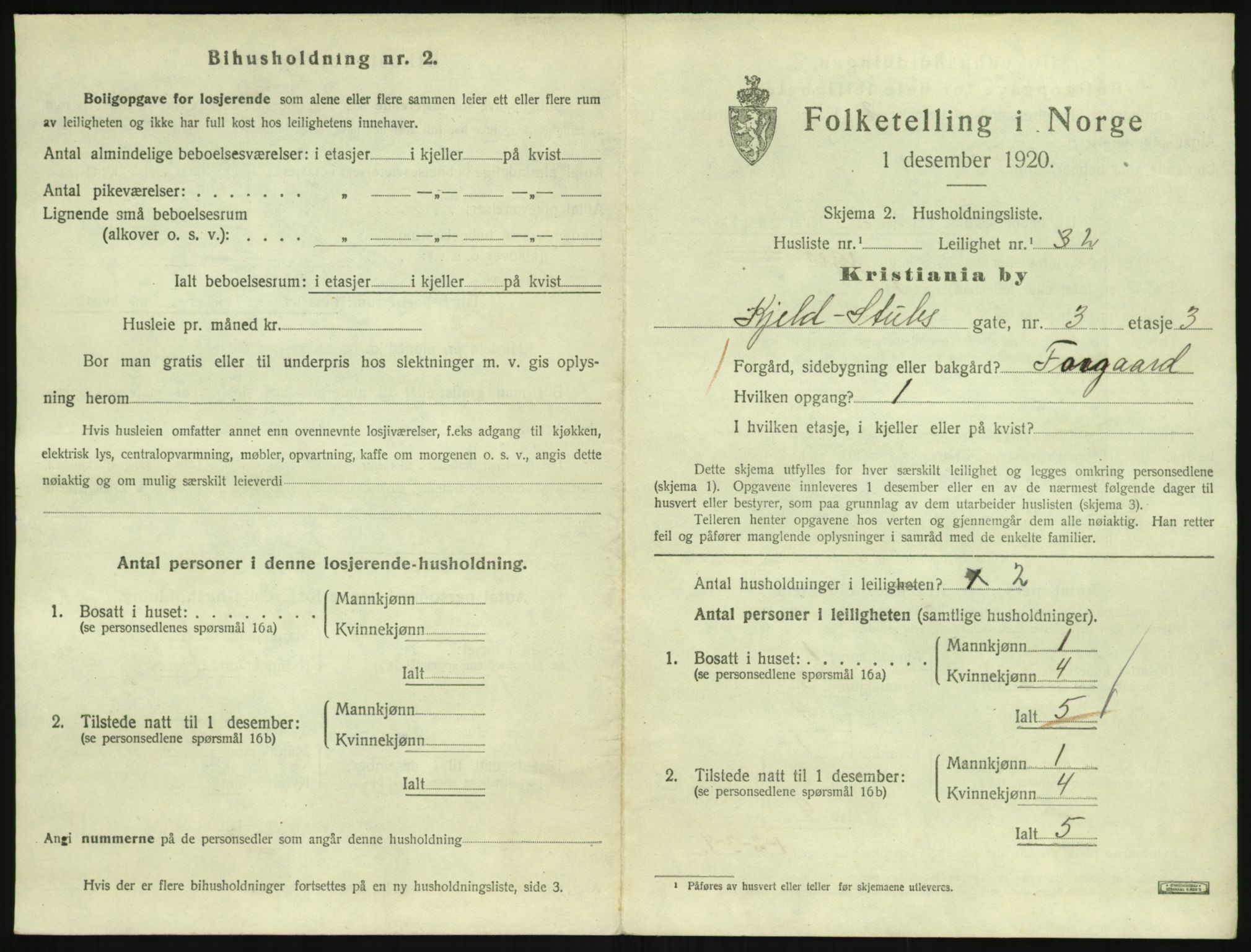 SAO, 1920 census for Kristiania, 1920, p. 52358