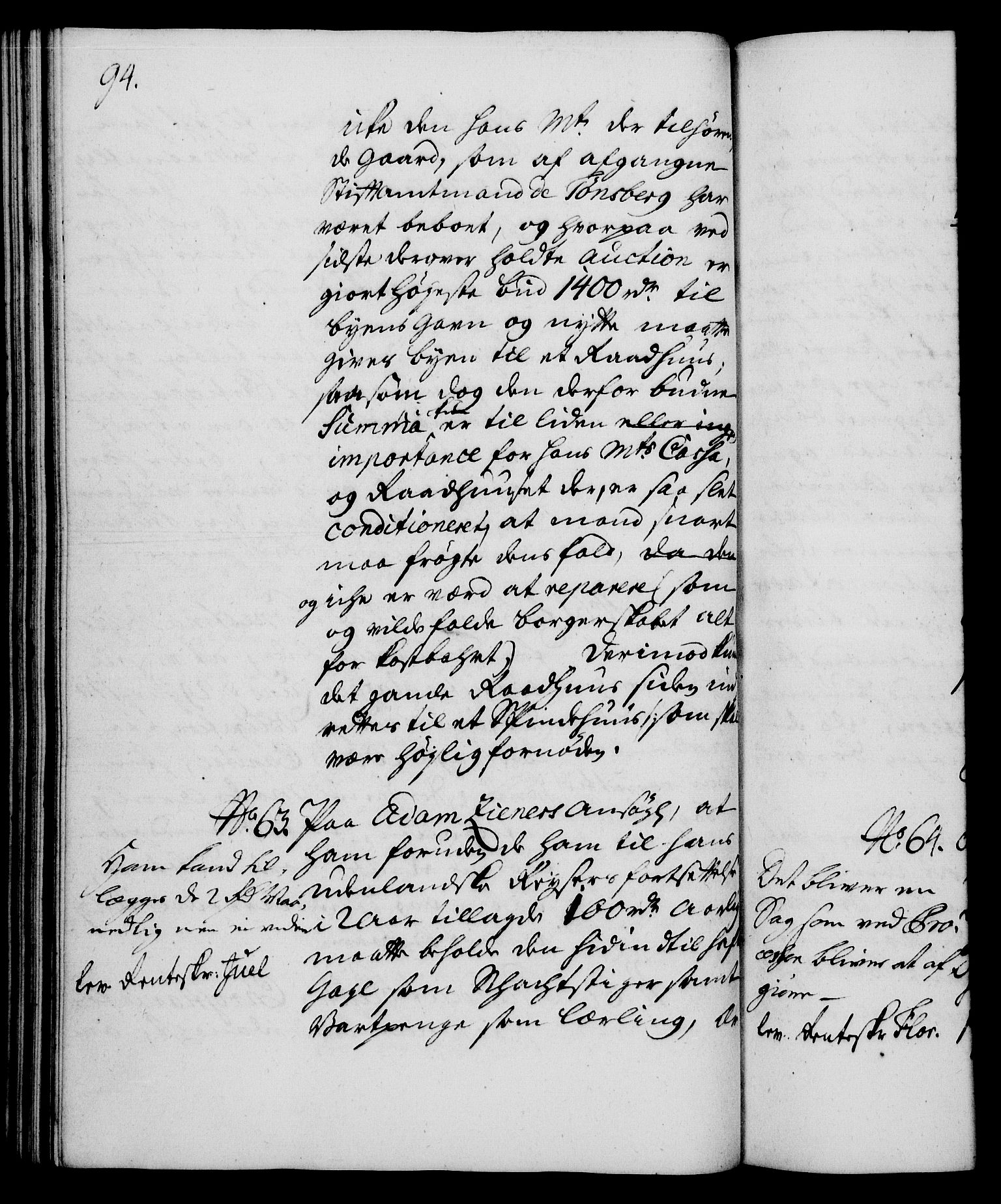 Rentekammeret, Kammerkanselliet, RA/EA-3111/G/Gh/Gha/L0015: Norsk ekstraktmemorialprotokoll (merket RK 53.60), 1733, p. 94