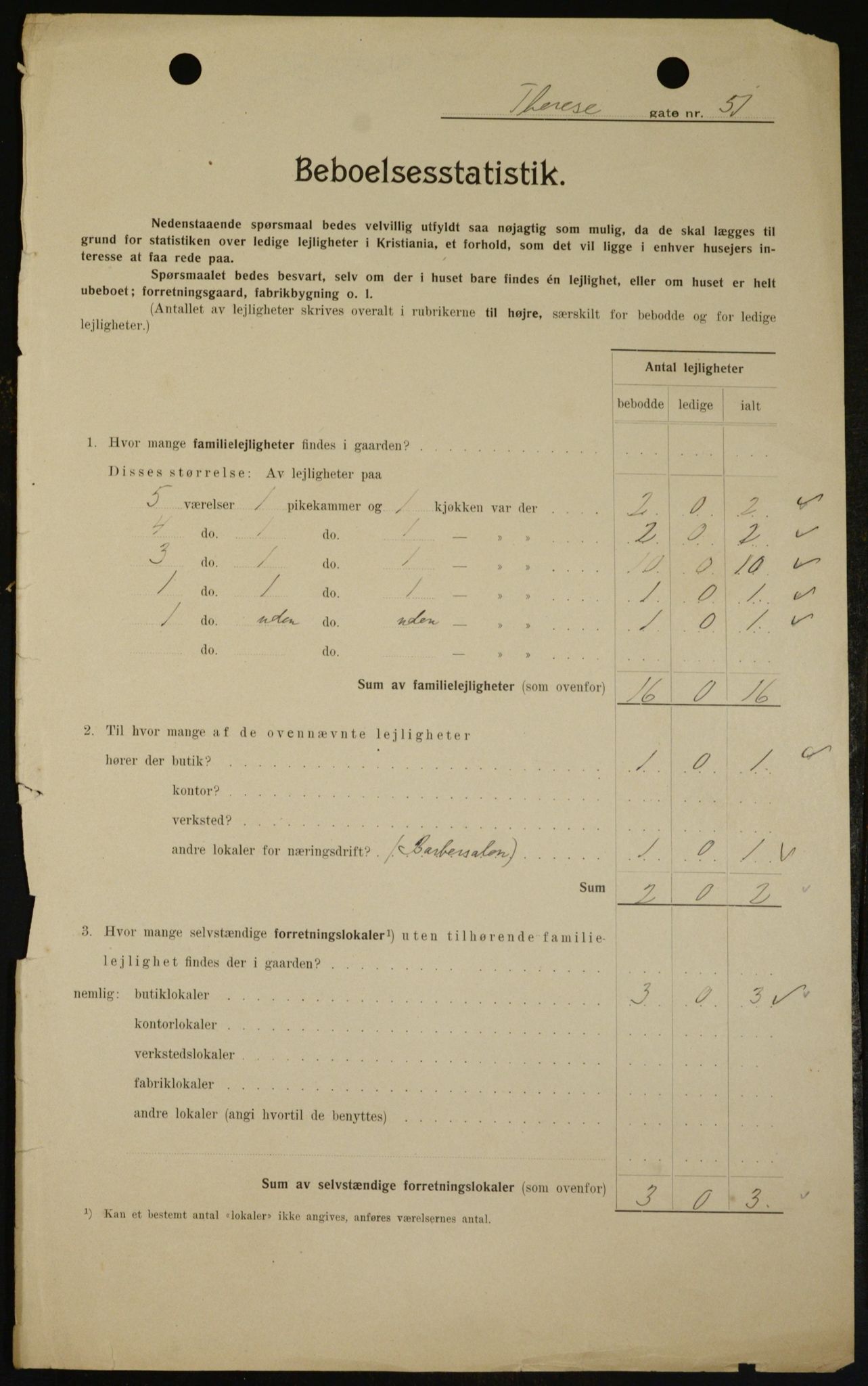 OBA, Municipal Census 1909 for Kristiania, 1909, p. 98651