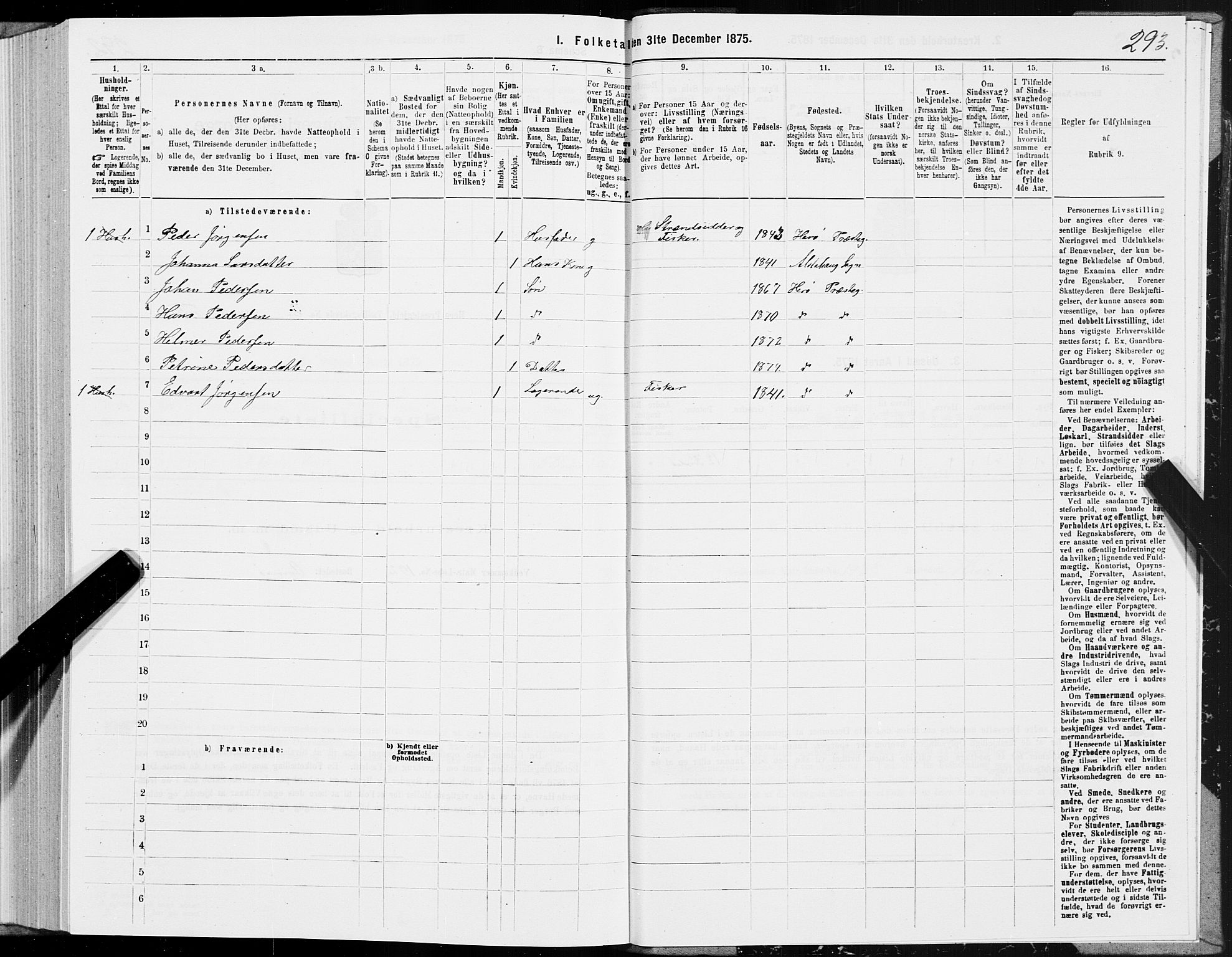 SAT, 1875 census for 1818P Herøy, 1875, p. 2293