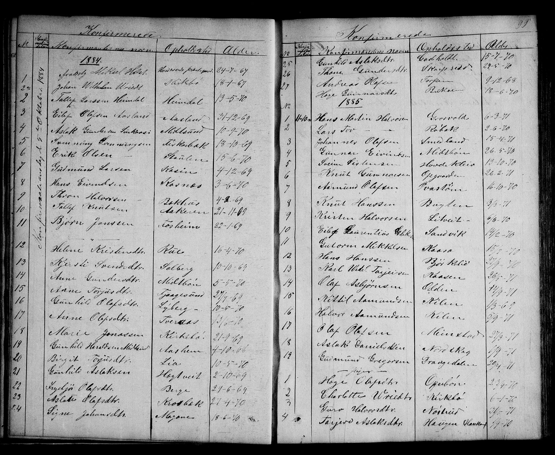 Kviteseid kirkebøker, SAKO/A-276/G/Ga/L0001: Parish register (copy) no. I 1, 1850-1893, p. 99