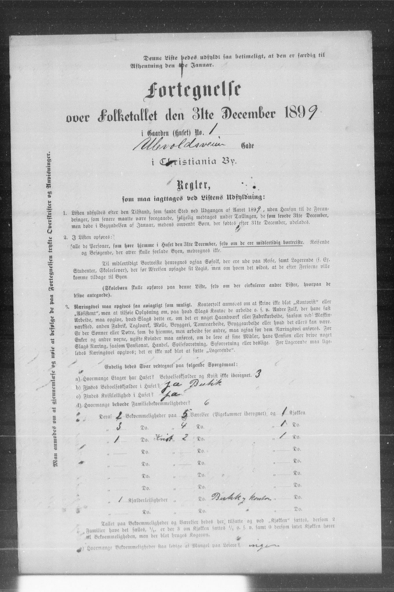 OBA, Municipal Census 1899 for Kristiania, 1899, p. 15345