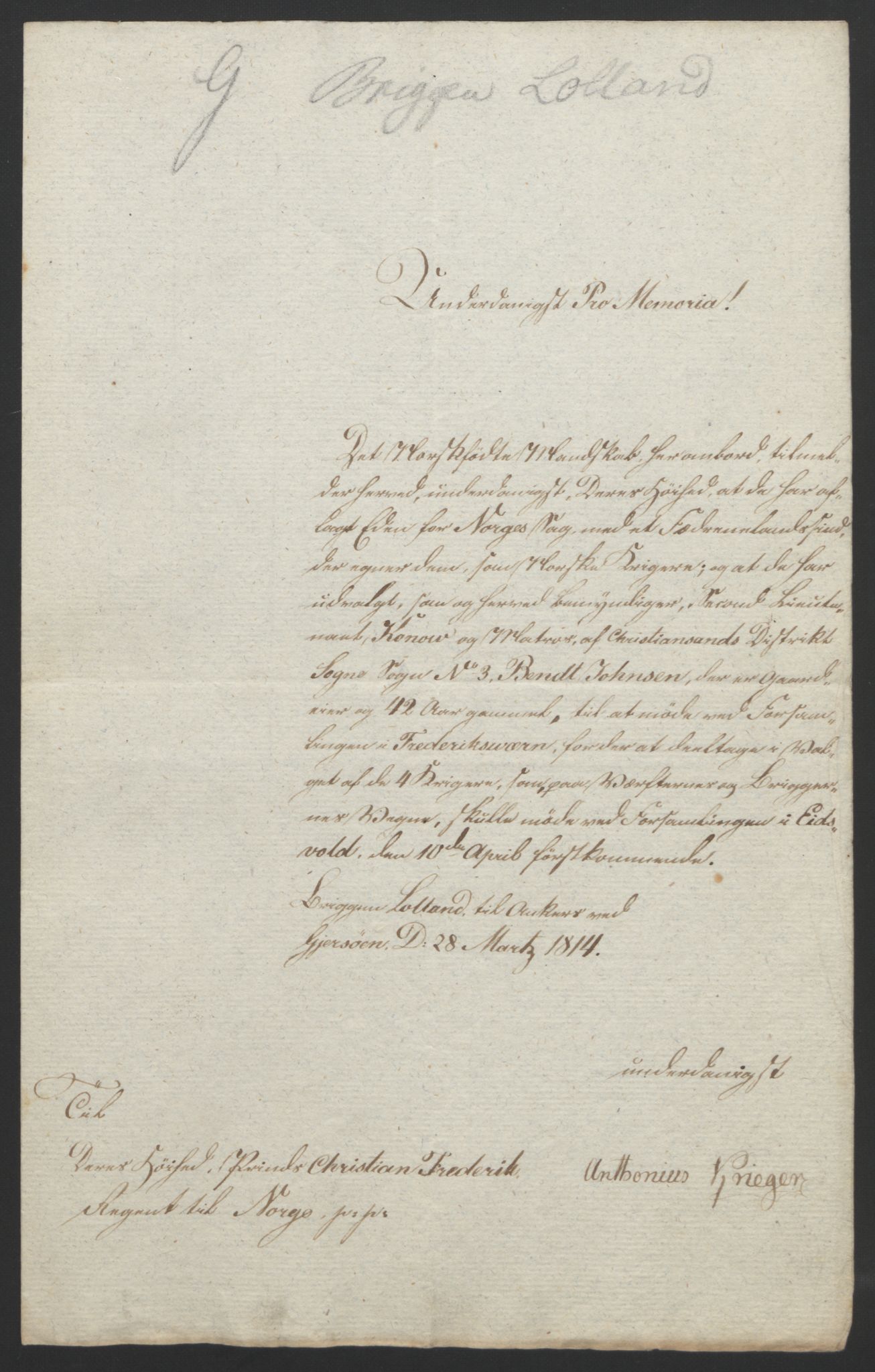 Statsrådssekretariatet, RA/S-1001/D/Db/L0007: Fullmakter for Eidsvollsrepresentantene i 1814. , 1814, p. 135