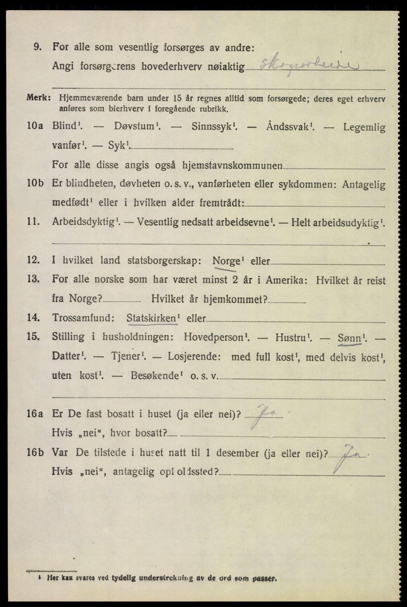 SAH, 1920 census for Elverum, 1920, p. 15841