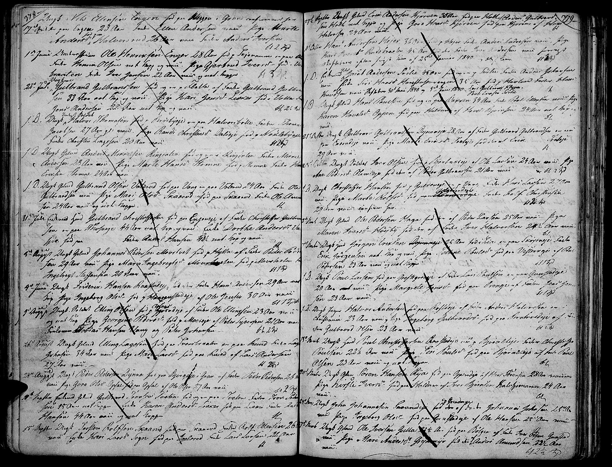 Jevnaker prestekontor, AV/SAH-PREST-116/H/Ha/Haa/L0004: Parish register (official) no. 4, 1800-1861, p. 378-379