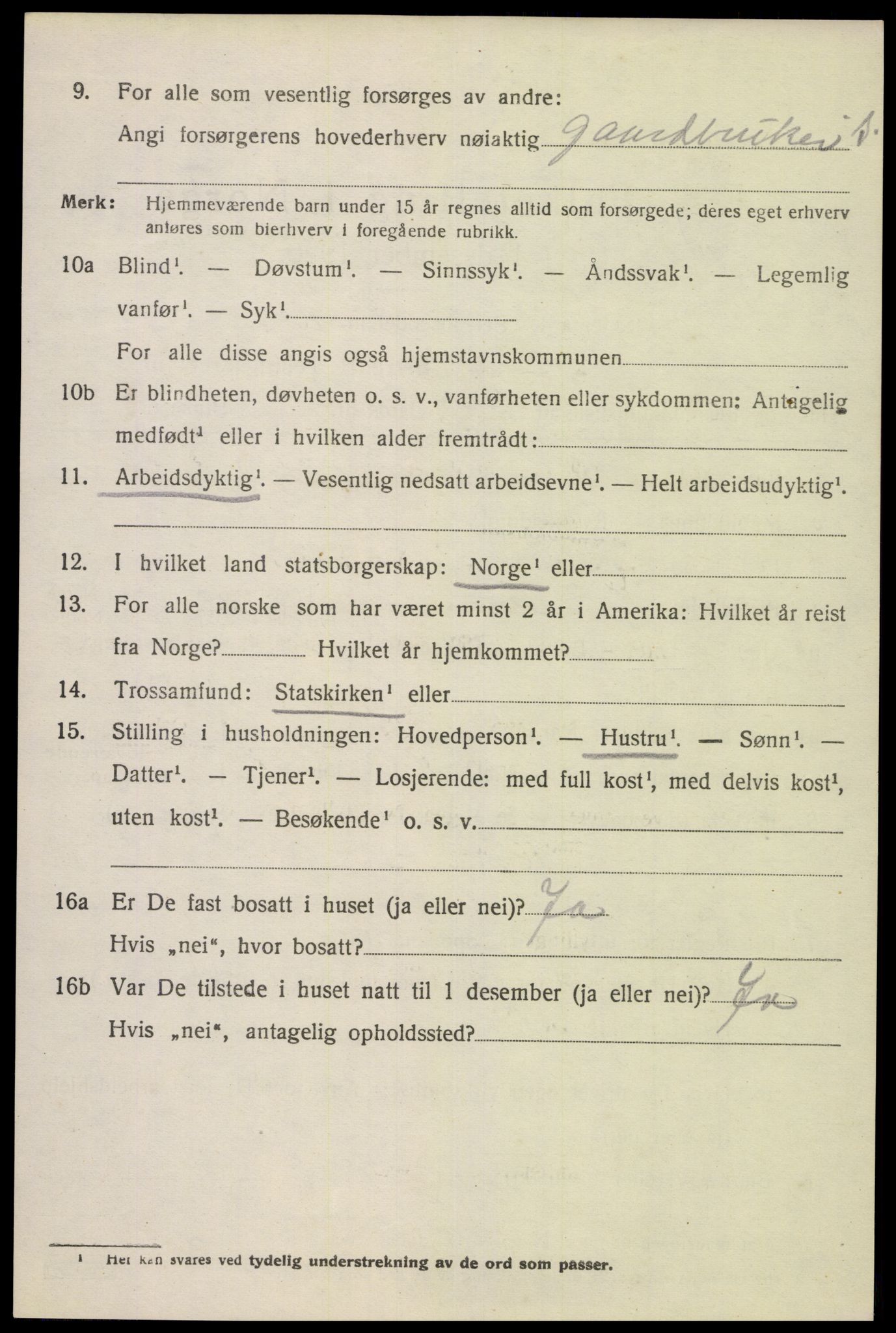 SAK, 1920 census for Feda, 1920, p. 1884