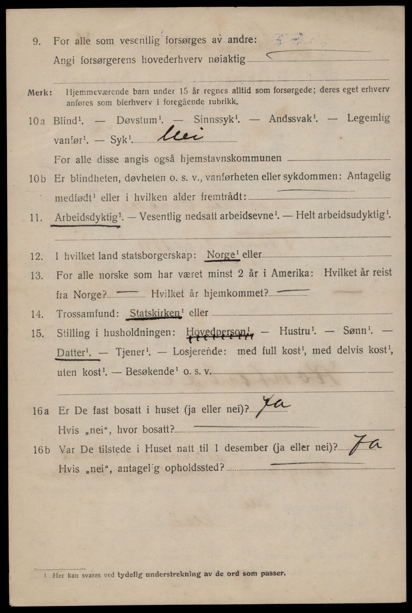 SAT, 1920 census for Trondheim, 1920, p. 97593