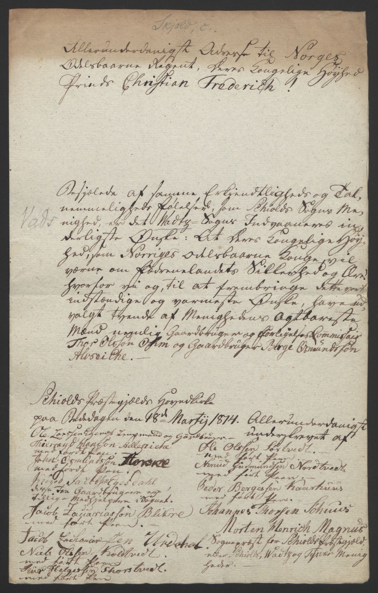 Statsrådssekretariatet, RA/S-1001/D/Db/L0008: Fullmakter for Eidsvollsrepresentantene i 1814. , 1814, p. 242