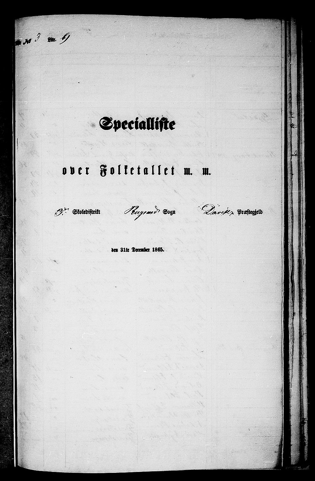 RA, 1865 census for Davik, 1865, p. 70