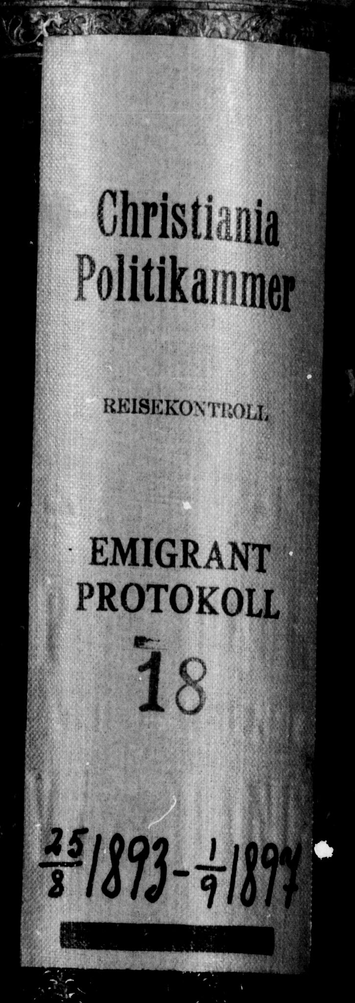 Oslo politidistrikt, AV/SAO-A-10085/E/Ee/Eef/L0018: Emigrantprotokoll, 1893-1897