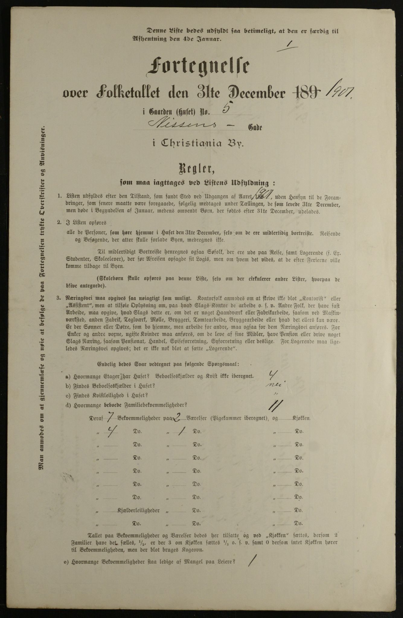 OBA, Municipal Census 1901 for Kristiania, 1901, p. 10919