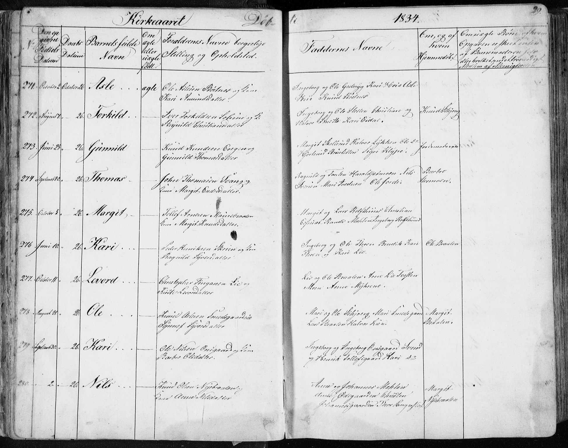 Nes kirkebøker, AV/SAKO-A-236/F/Fa/L0009: Parish register (official) no. 9, 1834-1863, p. 29