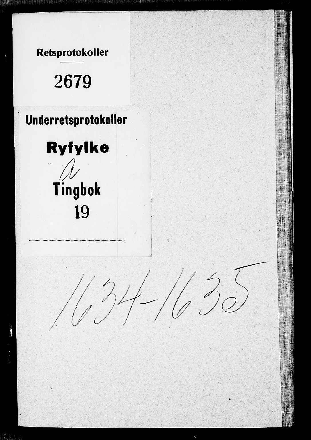 Ryfylke tingrett, SAST/A-100055/001/I/IB/IBA/L0019: Tingbok, Ryfylke, 1634-1635