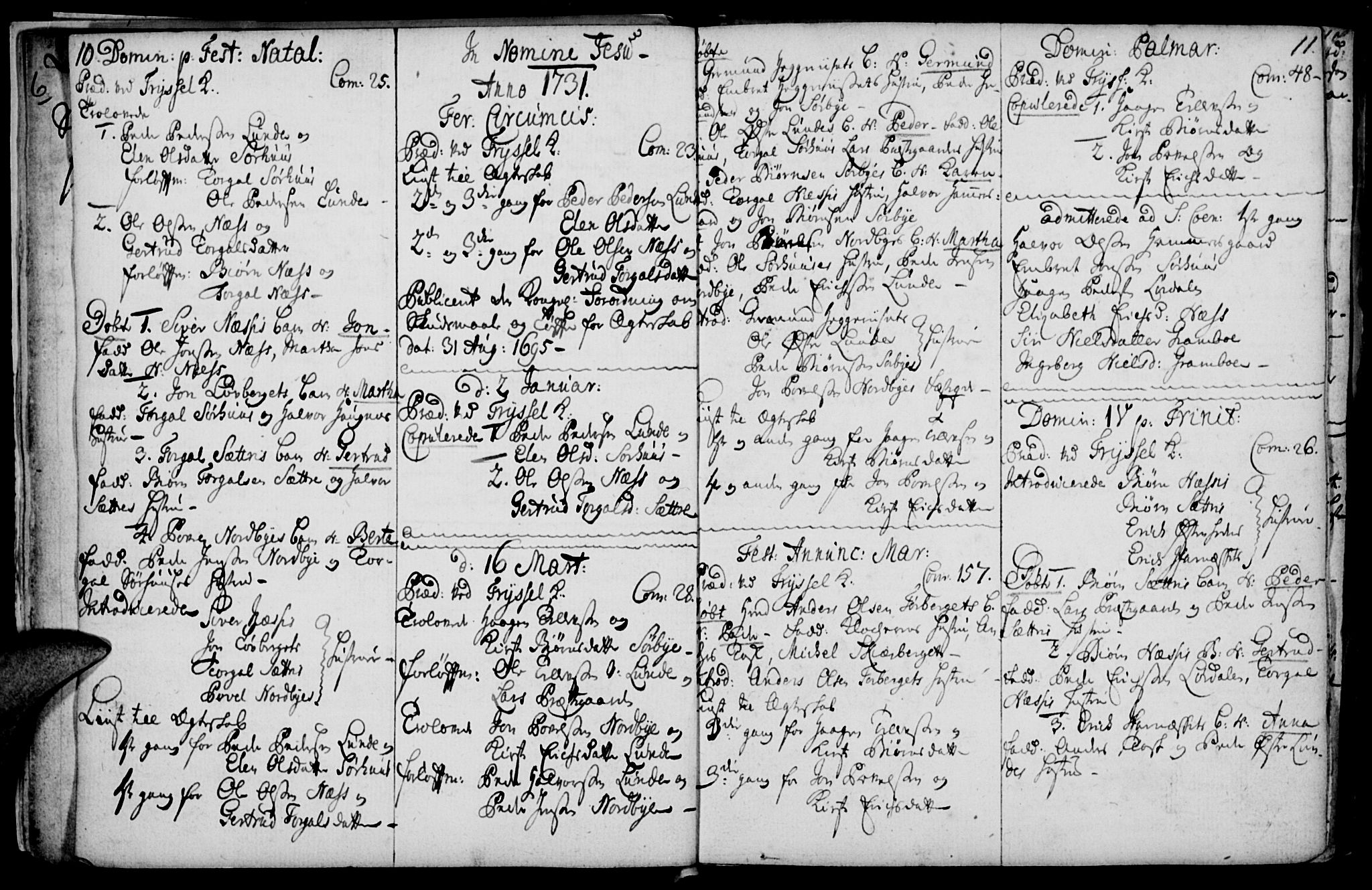 Elverum prestekontor, AV/SAH-PREST-044/H/Ha/Haa/L0001: Parish register (official) no. 1, 1730-1760, p. 10-11