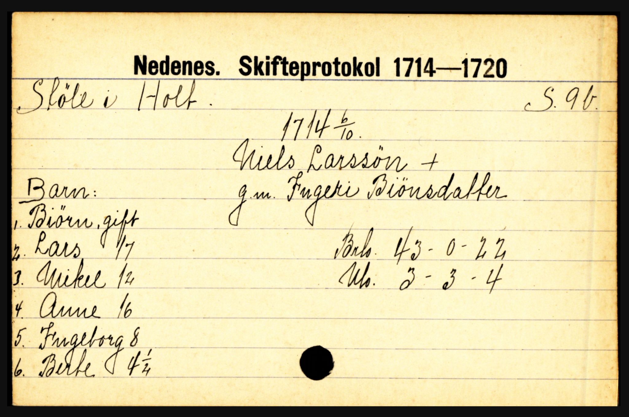 Nedenes sorenskriveri før 1824, AV/SAK-1221-0007/H, p. 29079