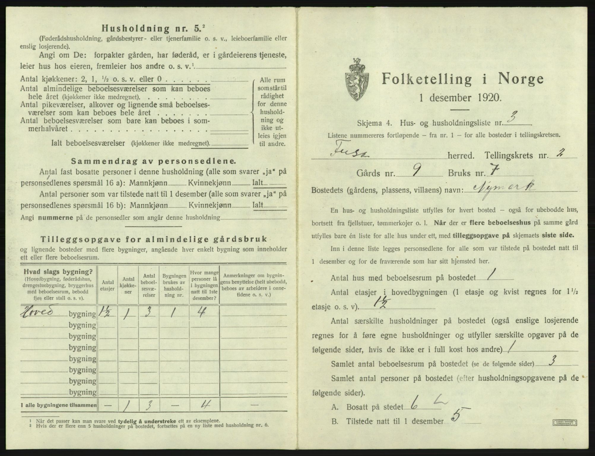 SAB, 1920 census for Fusa, 1920, p. 85