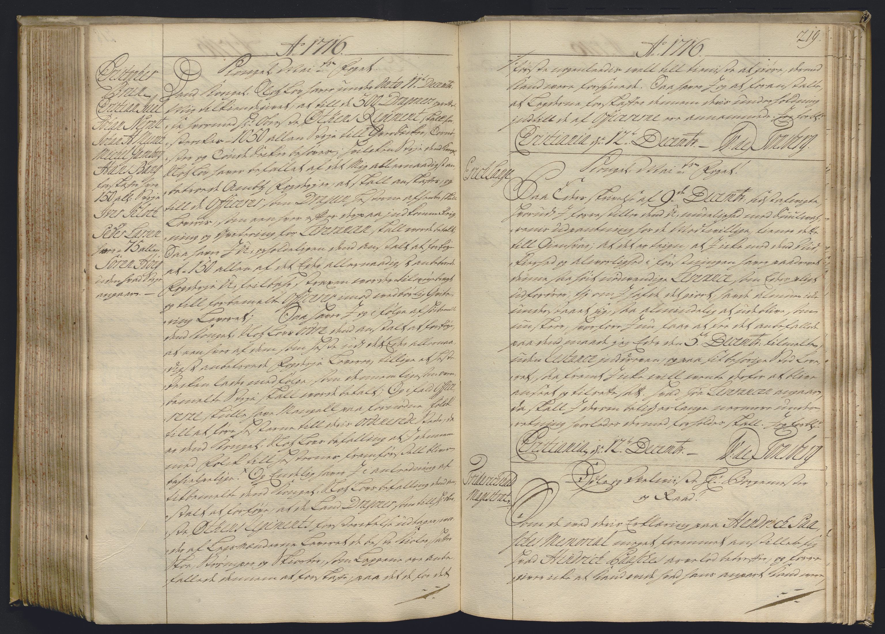 Kristiania stiftamt, AV/SAO-A-10386/B/Ba/L0004: Kopibok, 1715-1717, p. 218b-219a