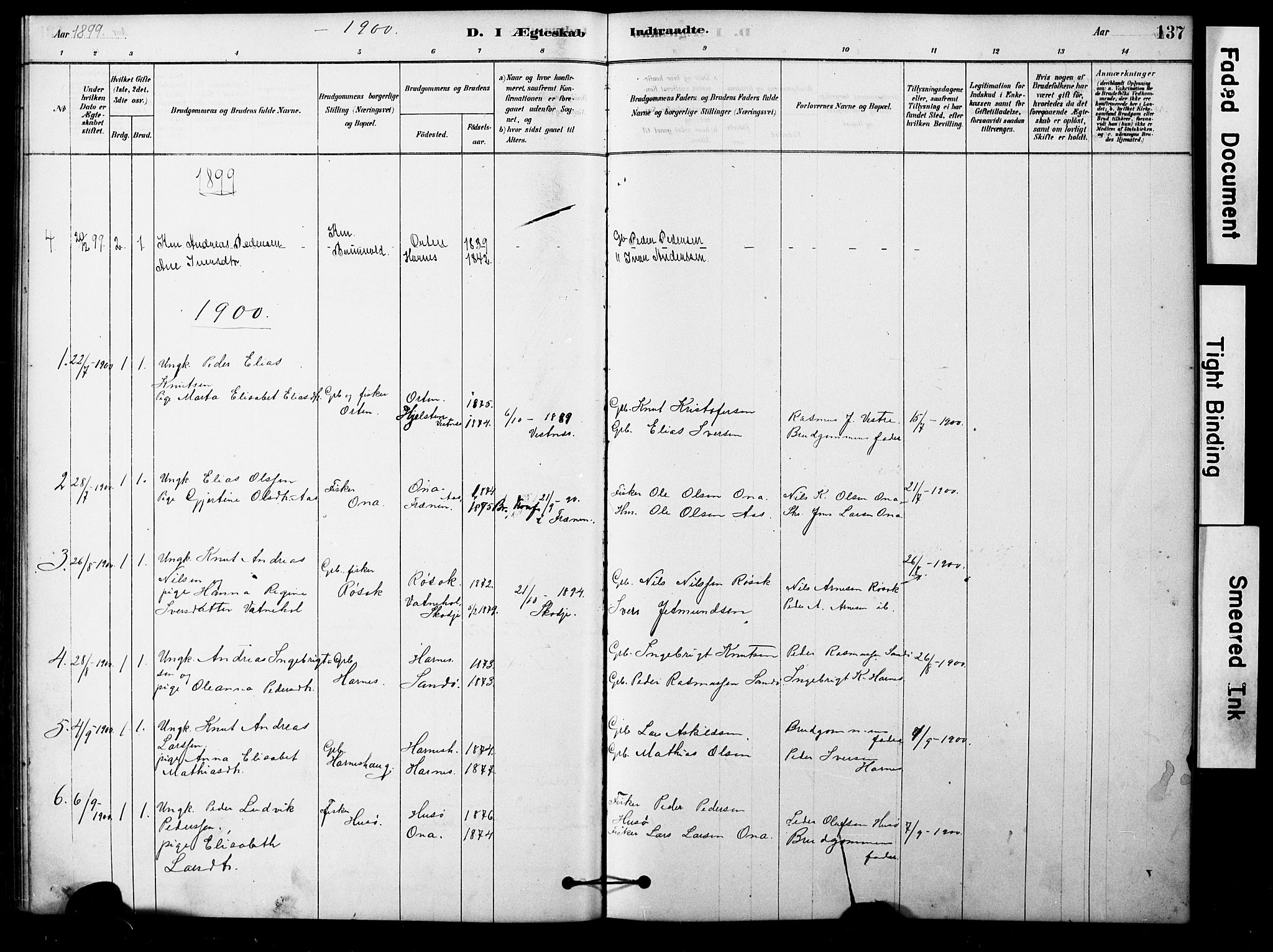 Ministerialprotokoller, klokkerbøker og fødselsregistre - Møre og Romsdal, AV/SAT-A-1454/561/L0729: Parish register (official) no. 561A03, 1878-1900, p. 137