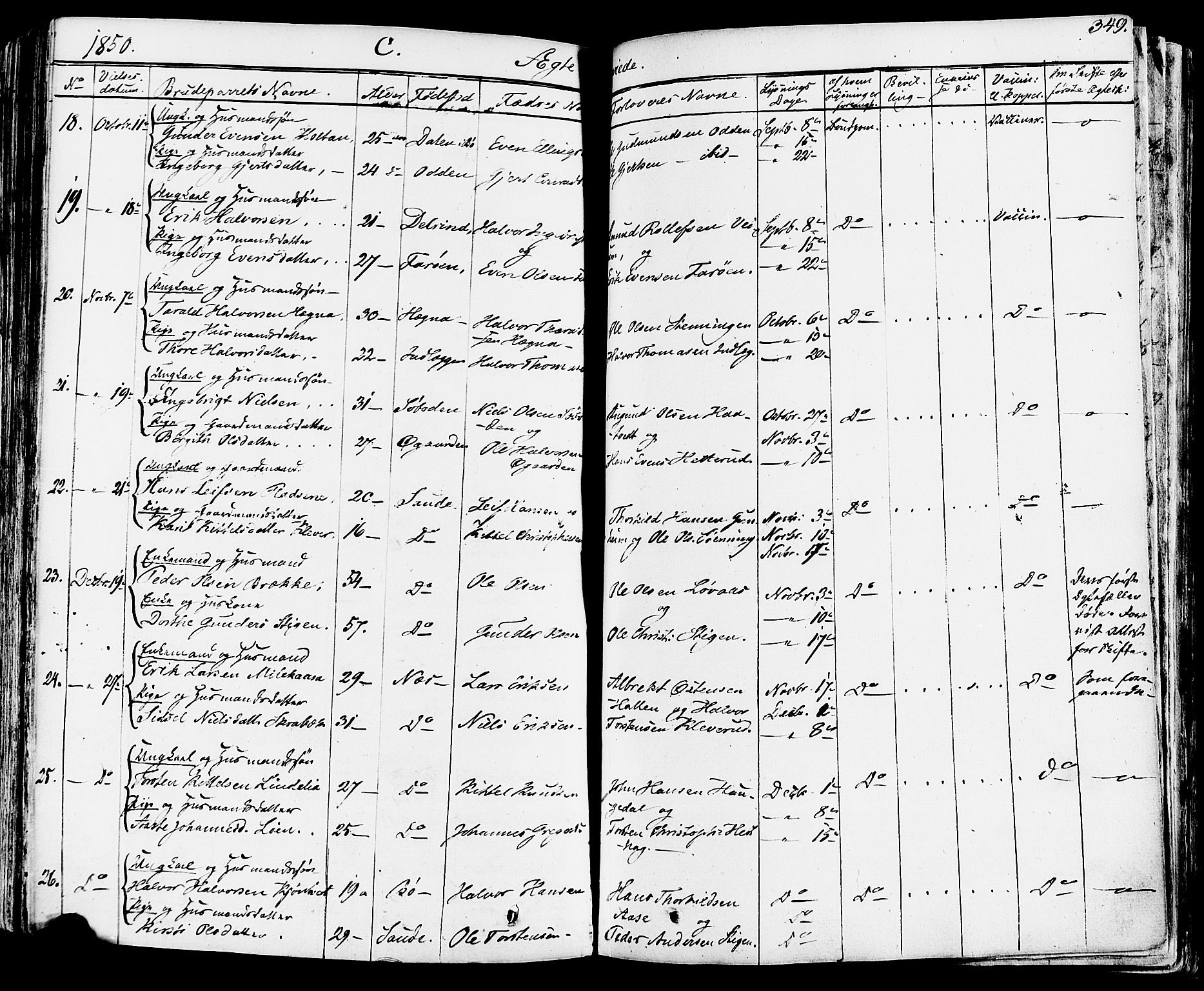 Sauherad kirkebøker, AV/SAKO-A-298/F/Fa/L0006: Parish register (official) no. I 6, 1827-1850, p. 349