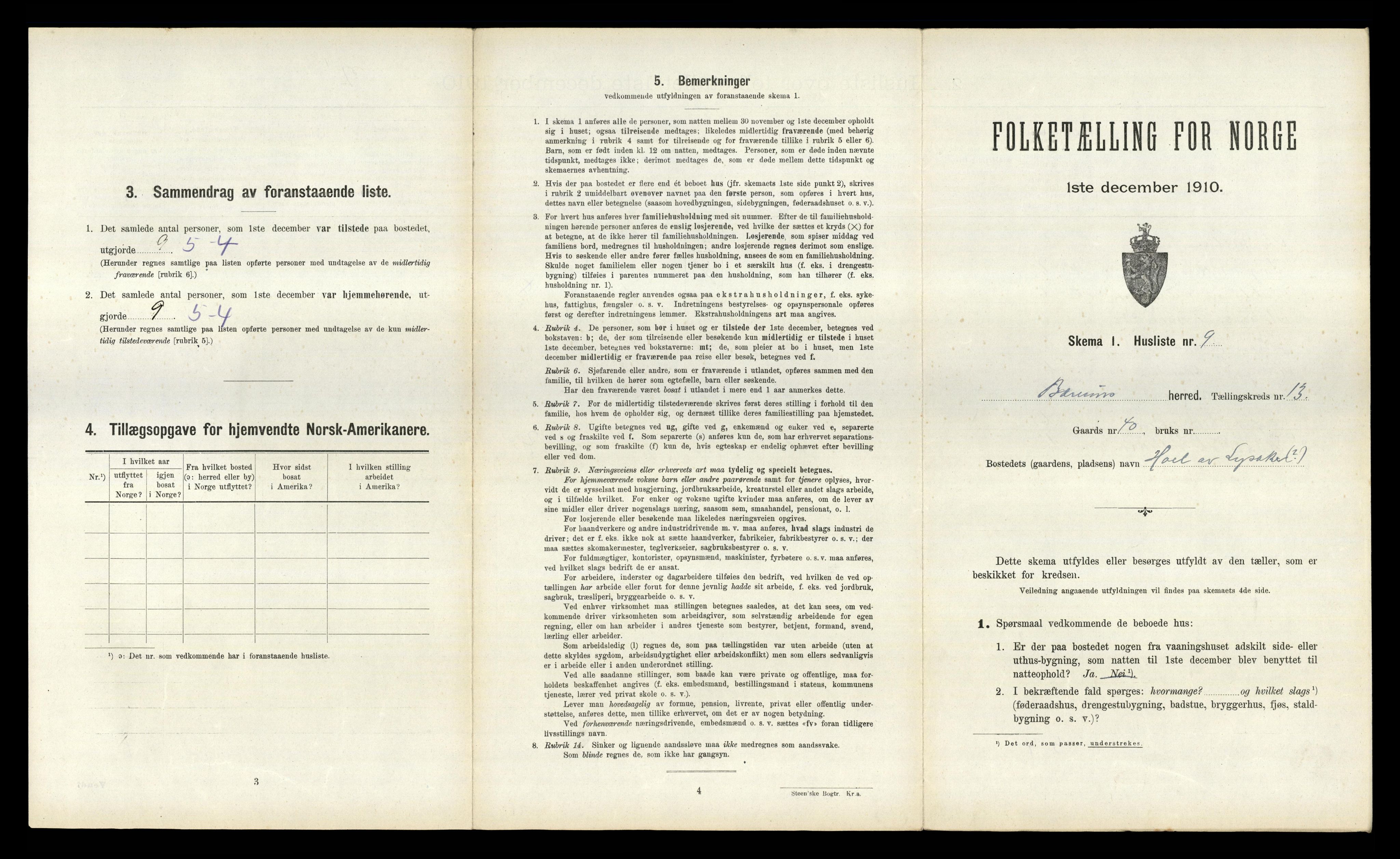 RA, 1910 census for Bærum, 1910, p. 1985