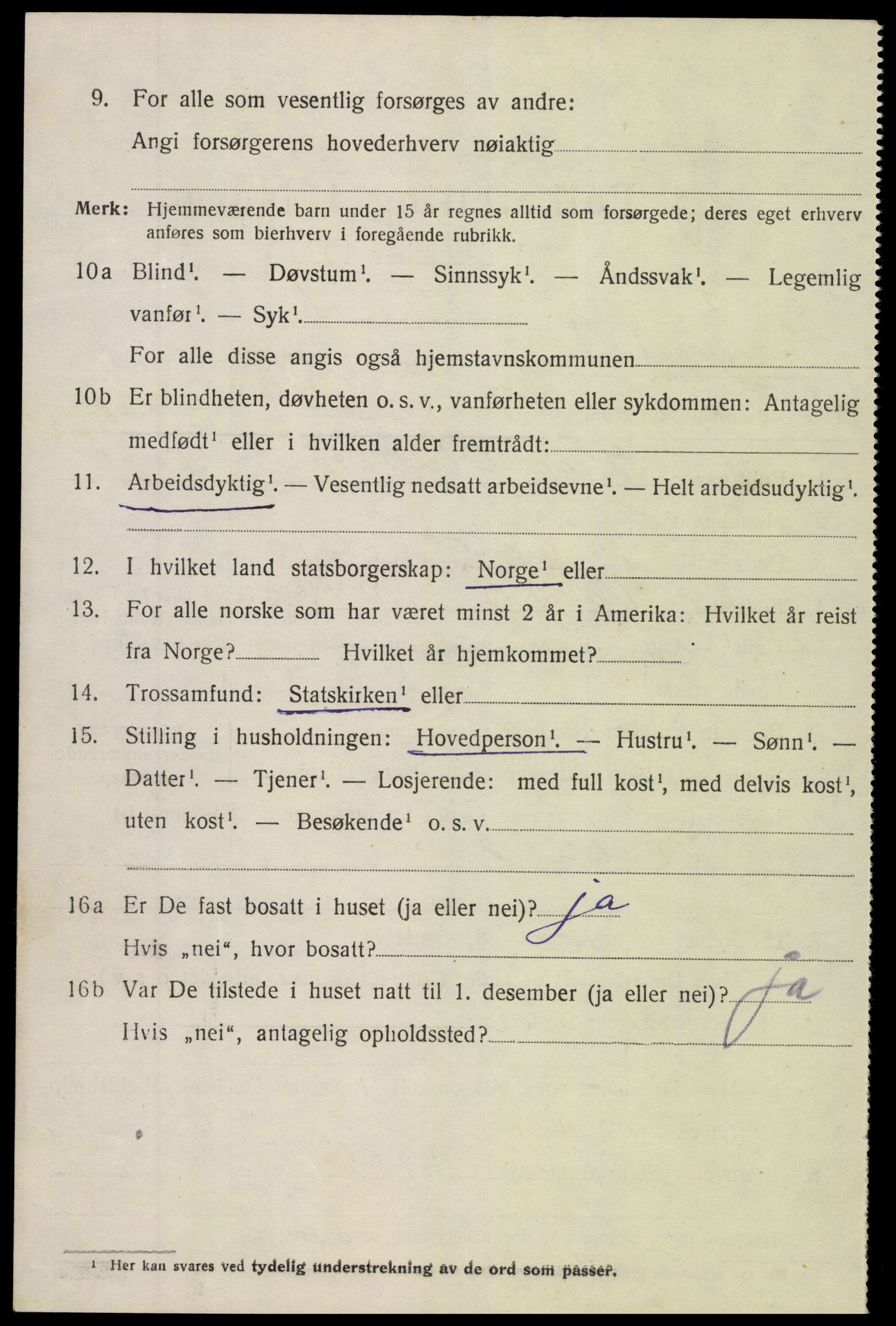 SAK, 1920 census for Vegårshei, 1920, p. 669