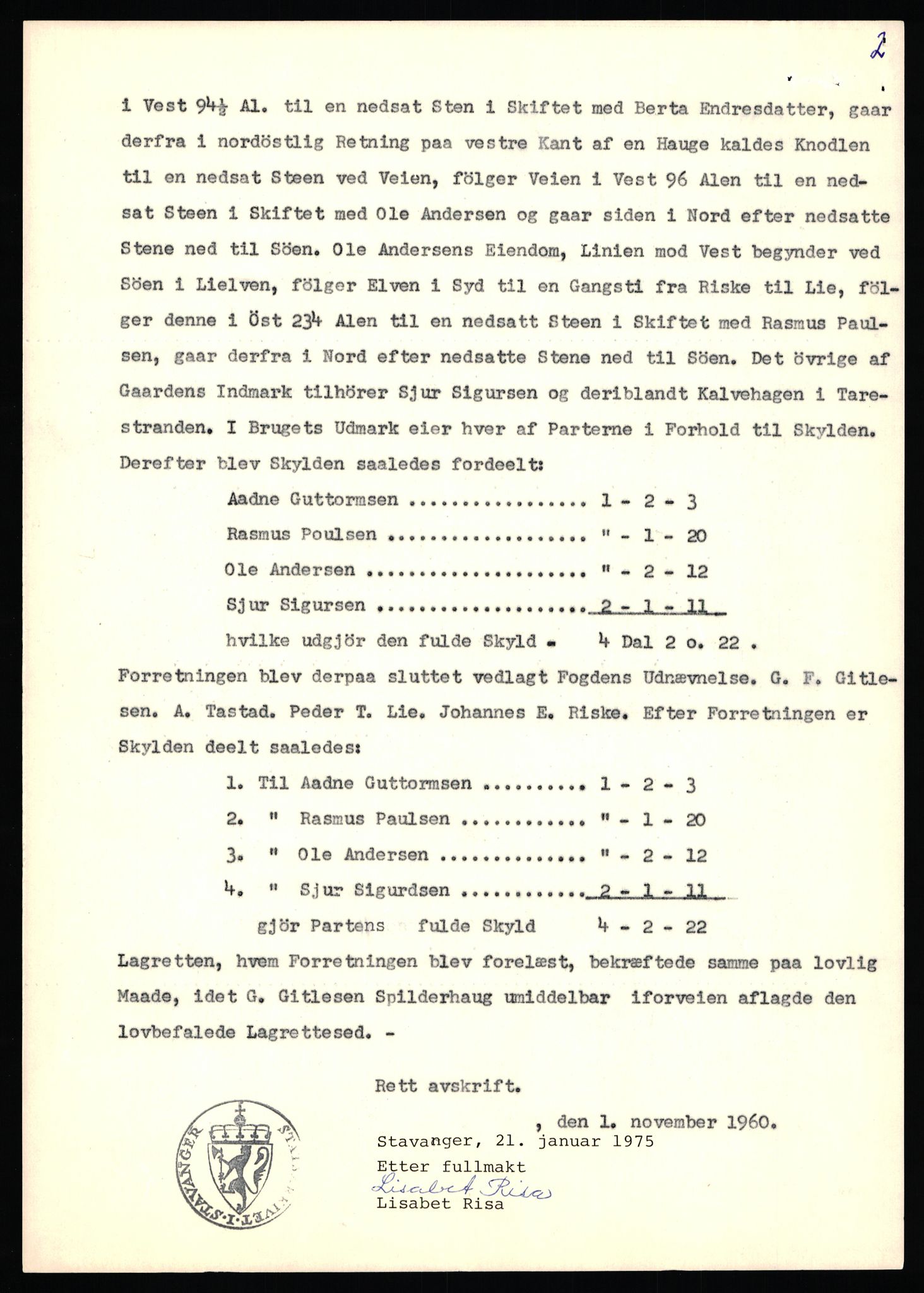 Statsarkivet i Stavanger, AV/SAST-A-101971/03/Y/Yj/L0069: Avskrifter sortert etter gårdsnavn: Riske - Rosland store, 1750-1930, p. 21