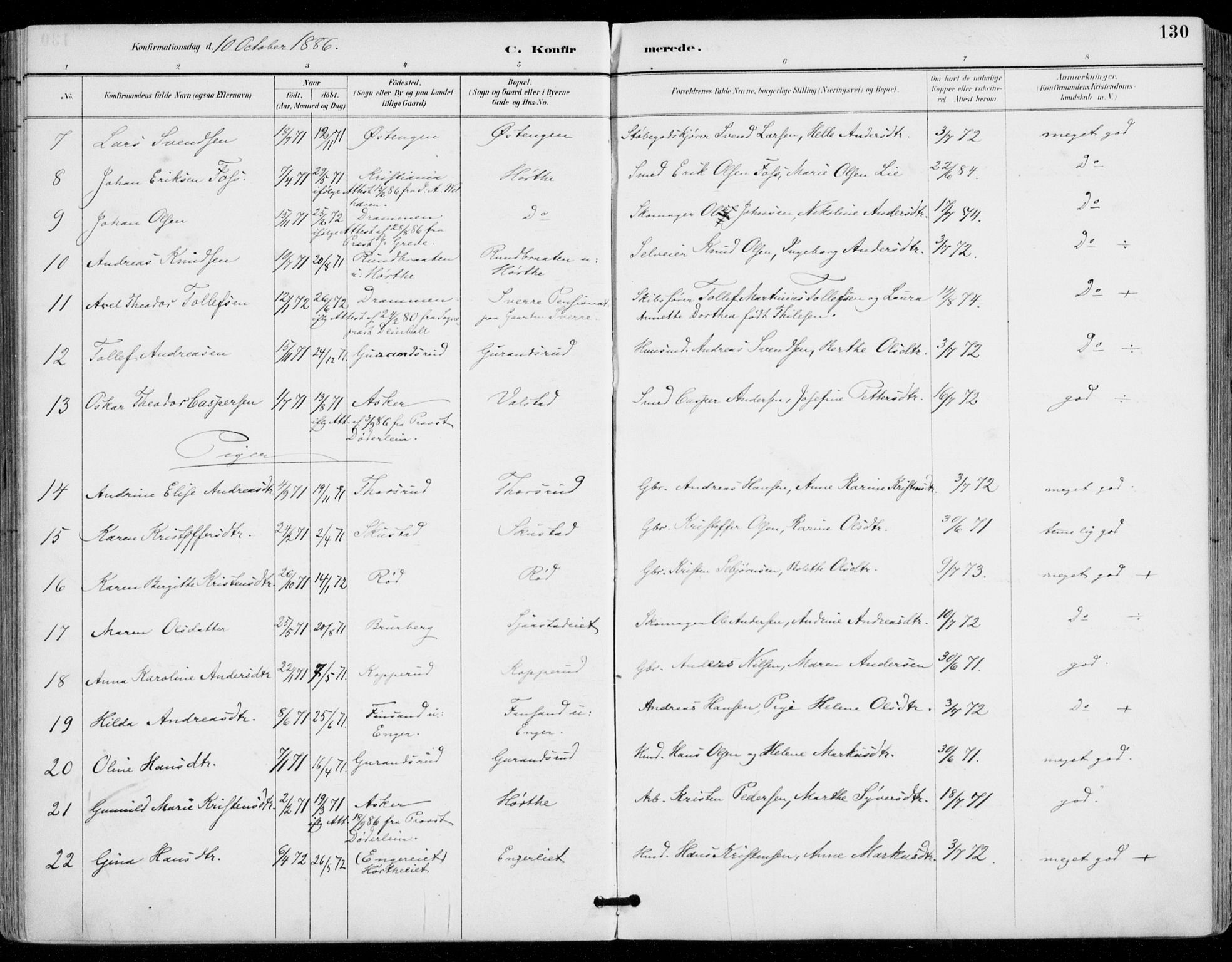 Sylling kirkebøker, AV/SAKO-A-247/F/Fa/L0001: Parish register (official) no. 1, 1883-1910, p. 130