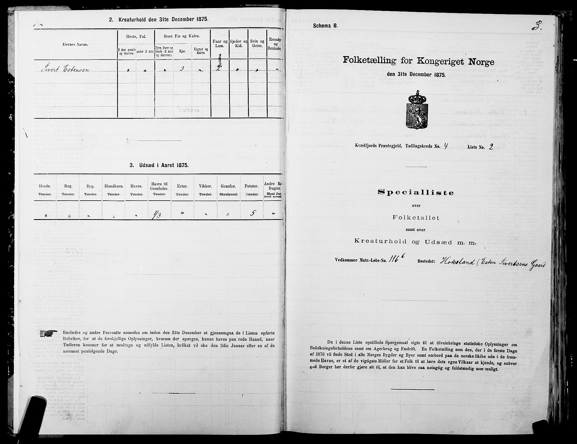 SATØ, 1875 census for 1911P Kvæfjord, 1875, p. 3003