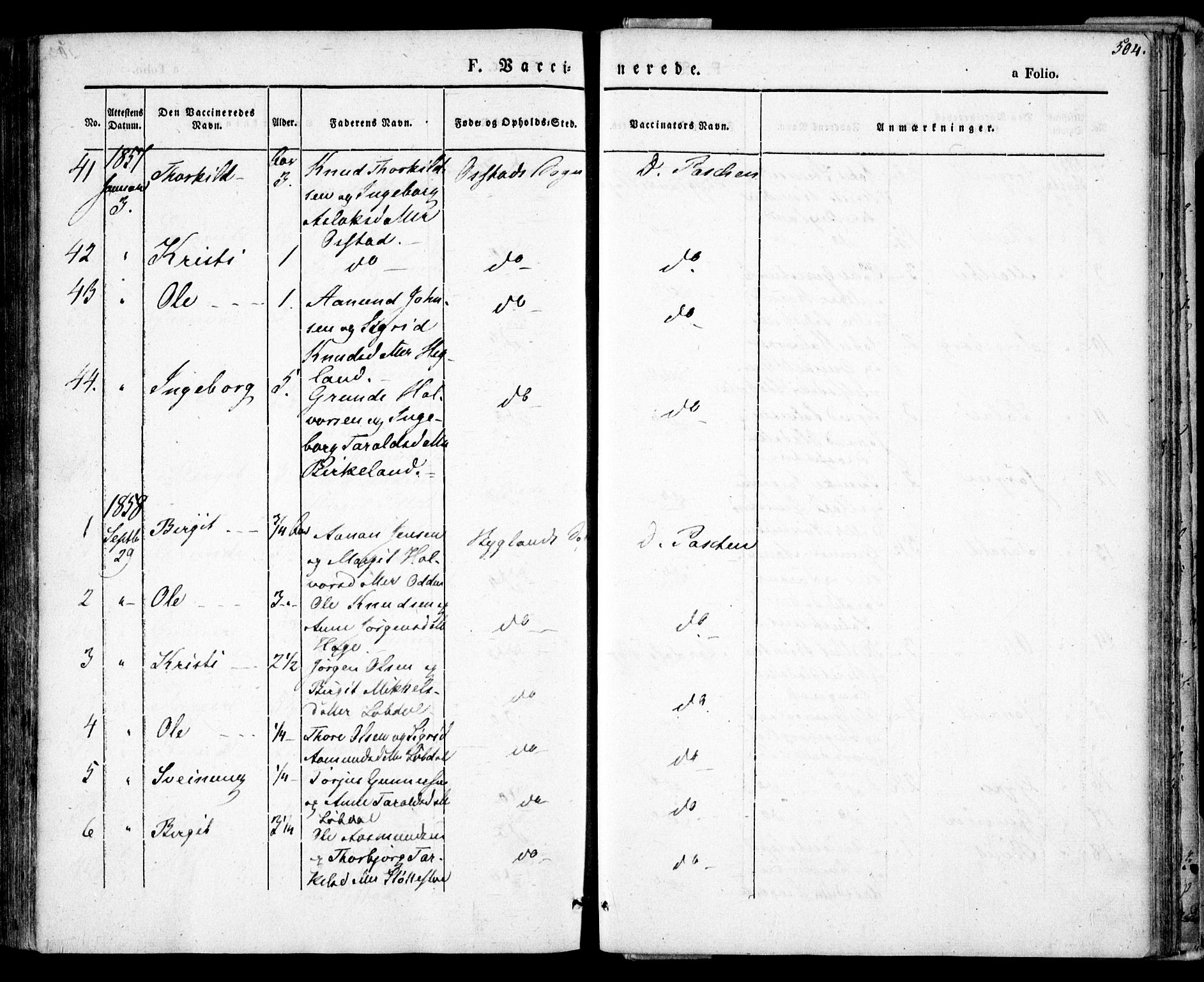 Bygland sokneprestkontor, SAK/1111-0006/F/Fa/Fab/L0004: Parish register (official) no. A 4, 1842-1858, p. 504