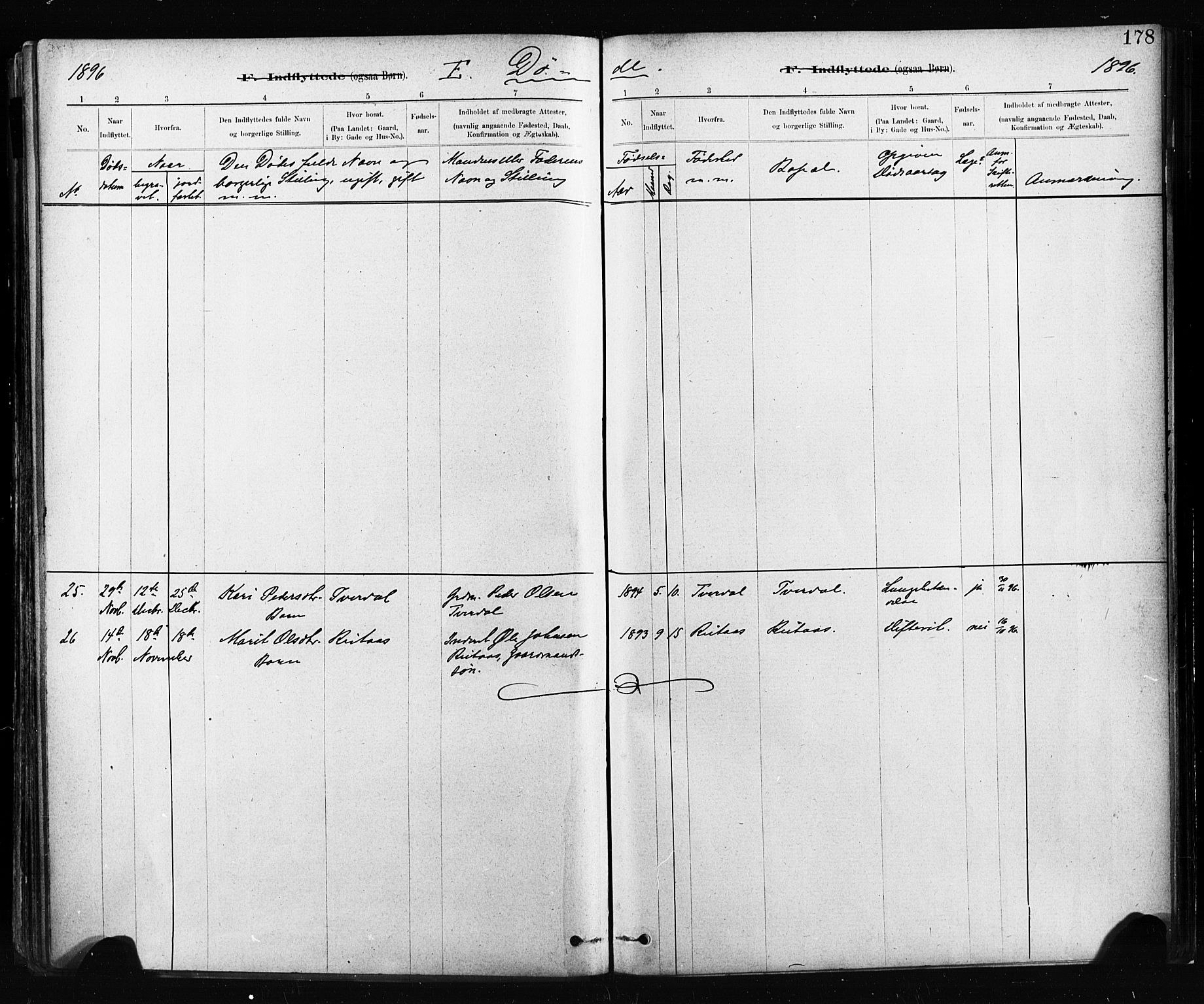 Ministerialprotokoller, klokkerbøker og fødselsregistre - Sør-Trøndelag, SAT/A-1456/674/L0871: Parish register (official) no. 674A03, 1880-1896, p. 178