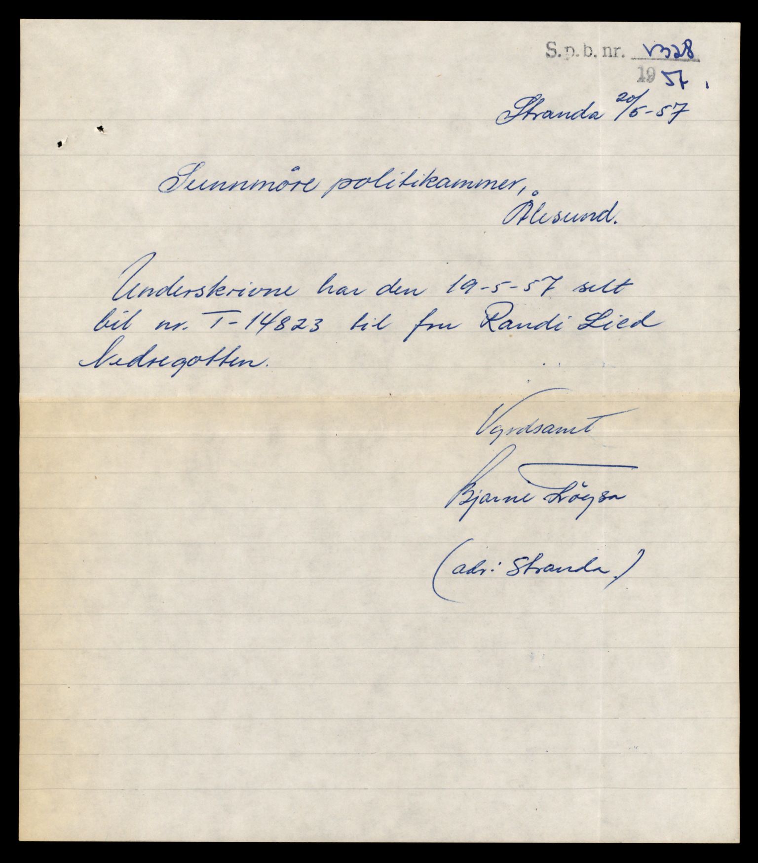 Møre og Romsdal vegkontor - Ålesund trafikkstasjon, AV/SAT-A-4099/F/Fe/L0048: Registreringskort for kjøretøy T 14721 - T 14863, 1927-1998, p. 2307