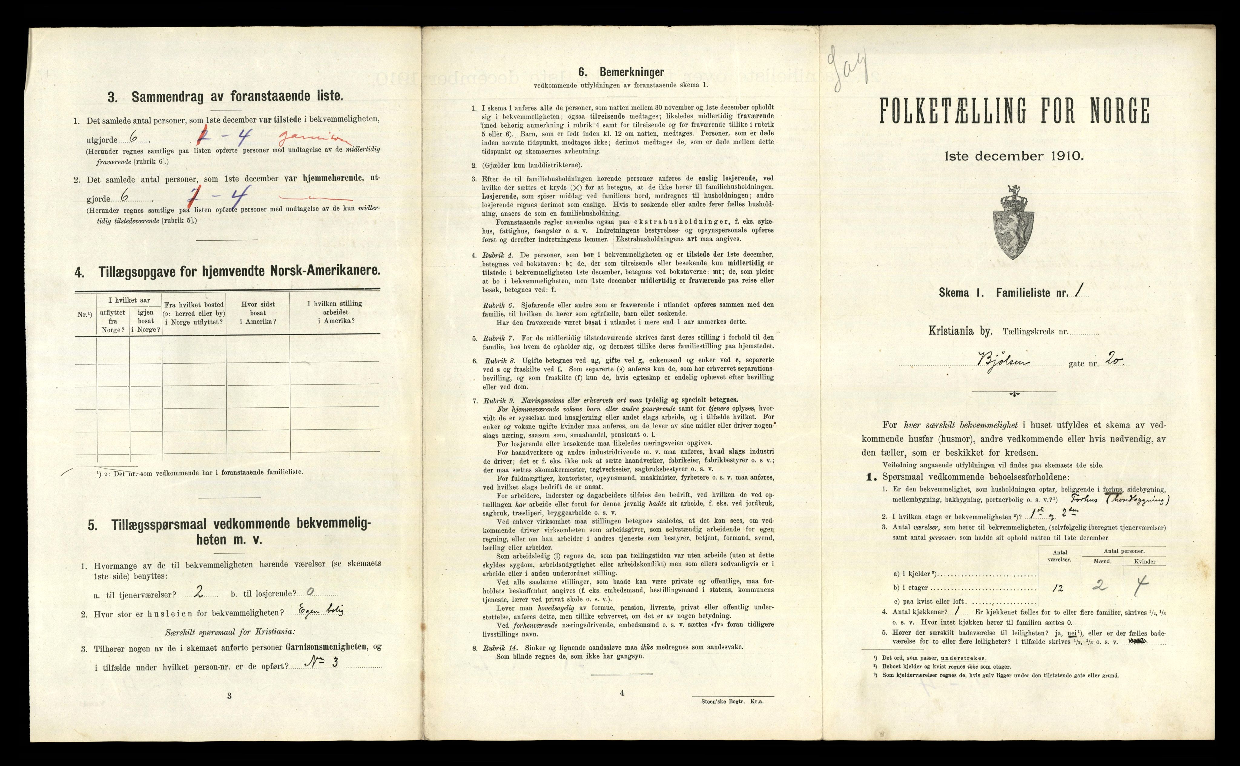 RA, 1910 census for Kristiania, 1910, p. 7459