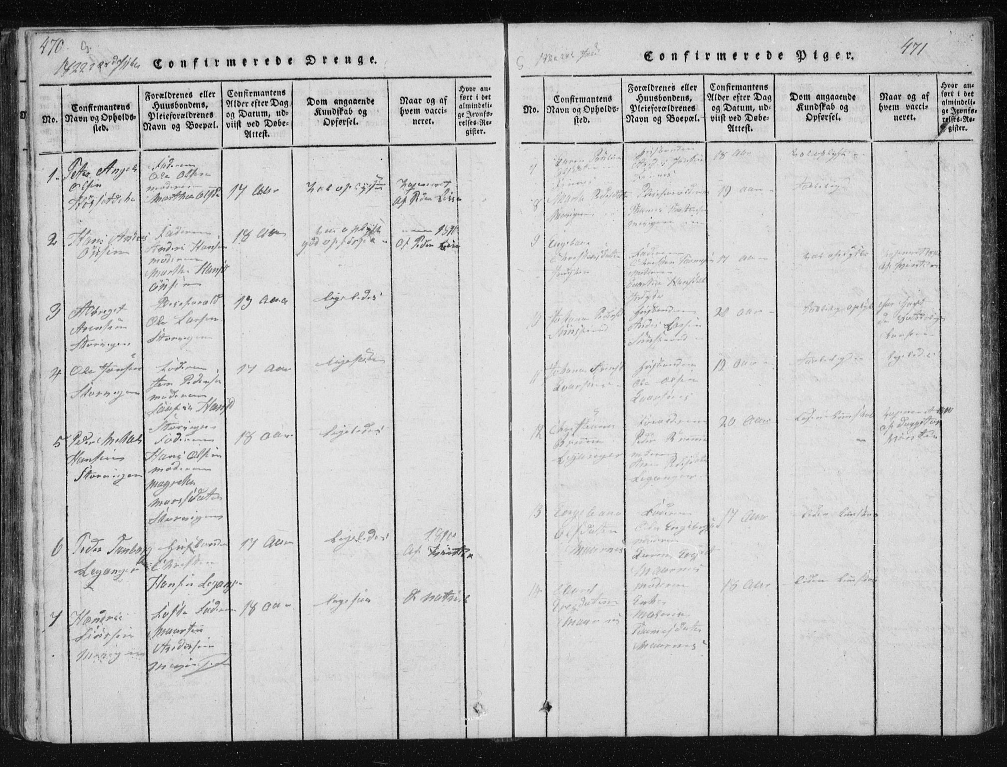 Ministerialprotokoller, klokkerbøker og fødselsregistre - Nordland, AV/SAT-A-1459/805/L0096: Parish register (official) no. 805A03, 1820-1837, p. 470-471