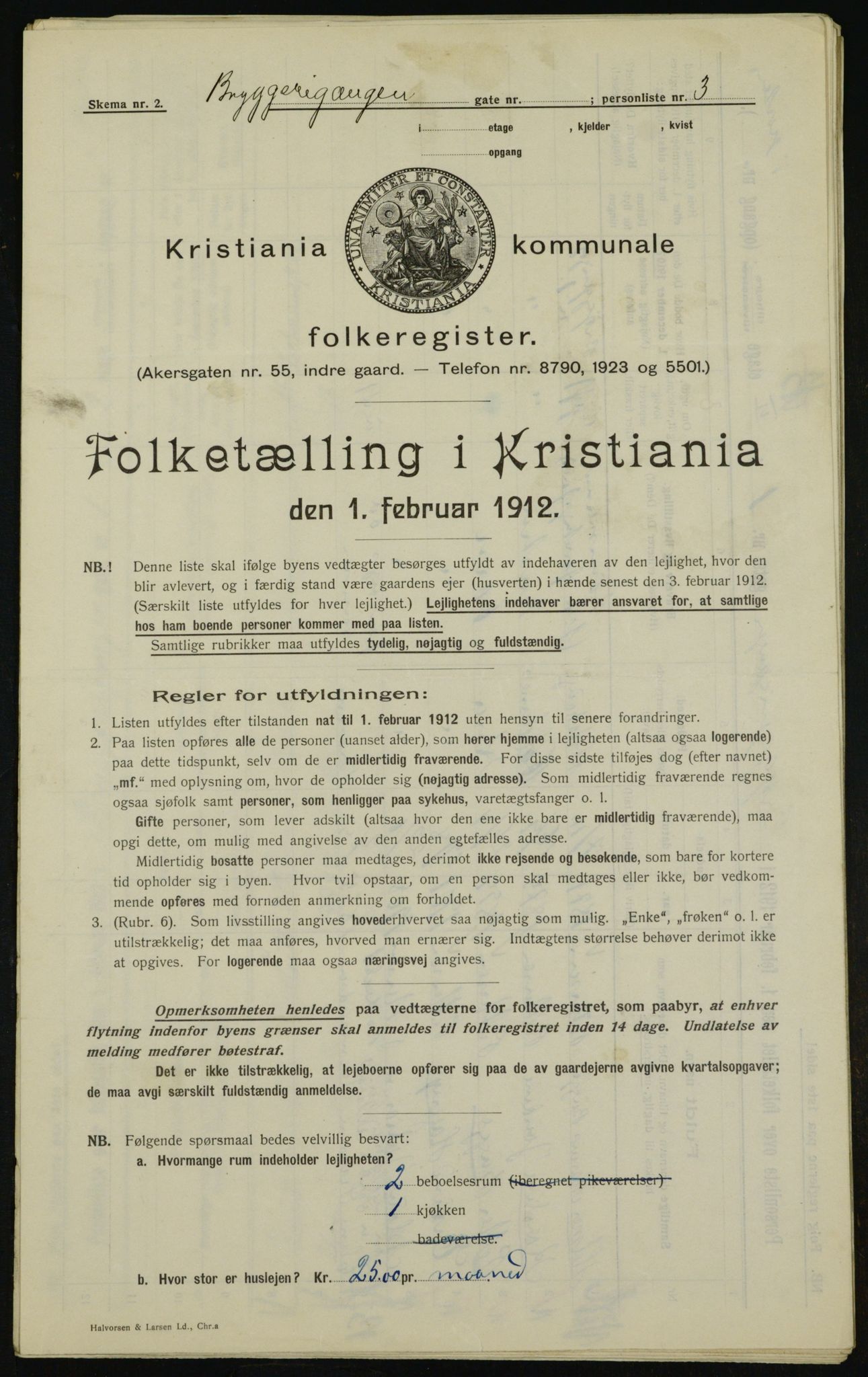 OBA, Municipal Census 1912 for Kristiania, 1912, p. 9889