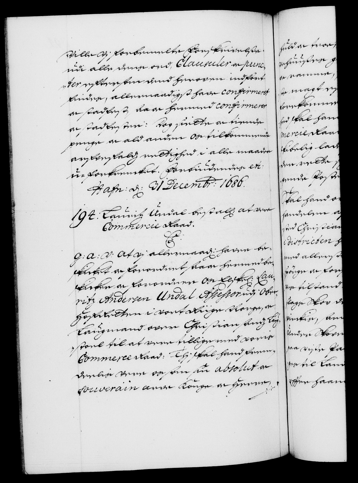 Danske Kanselli 1572-1799, AV/RA-EA-3023/F/Fc/Fca/Fcaa/L0014: Norske registre (mikrofilm), 1685-1687, p. 394b